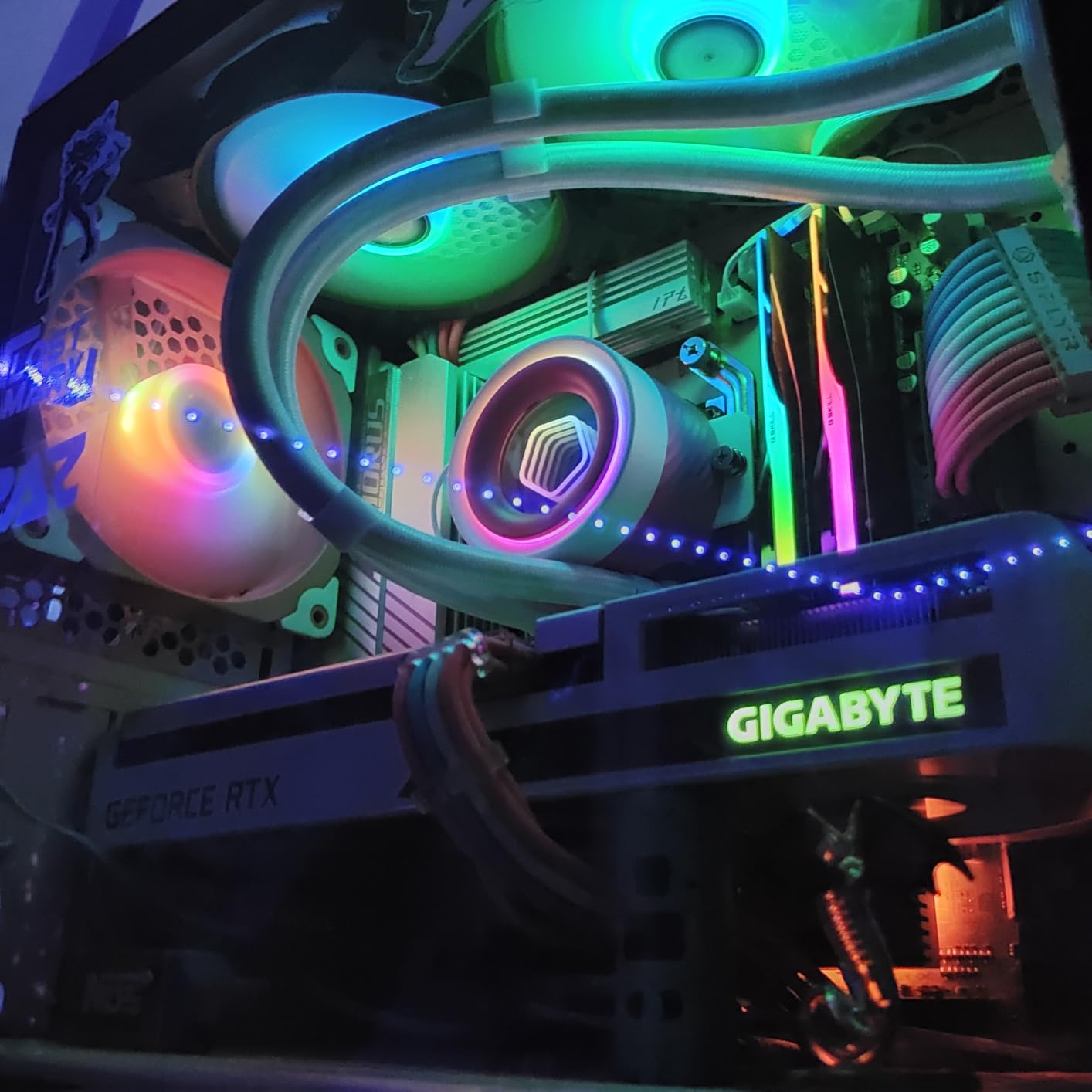 ID-COOLING FX360 INF 360mm Liquid CPU Cooler, AIO Cooler with ARGB Infinity Mirror Effect, 3x120mm Daisy-Chained Fans Low-Noise Operating 27.2dB(A) Max., Intel LGA1851/1700/1200/115X & AMD AM5/AM4 customer photo 1