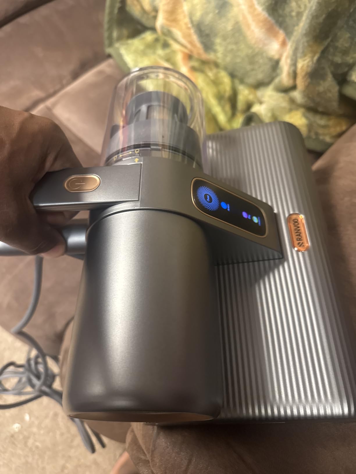 PureMatt Pro 35Kpa Max Suction AI Mattress Vacuum [100% Allergen, Dust & Pet Hair Removal] Bed Vacuum Cleaner with UV Lights, Ultrasonic, HEPA Filter & Sensor, for Bed, Sofa, Carpet, Corded, Gray customer photo 1