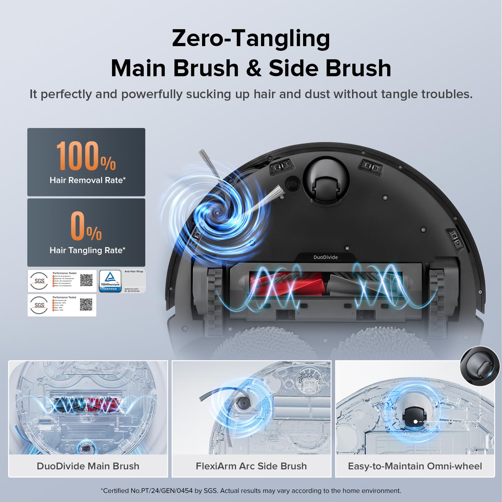 Qrevo Edge S5A Robot Vacuum and Mop, 18,500Pa, Zero-Tangling, DuoDivide Main Brush, FlexiArm Side Brush, Hot Water Mop Washing & Self-Cleaning, Warm Air Drying, Self-Emptying, Black customer photo 2