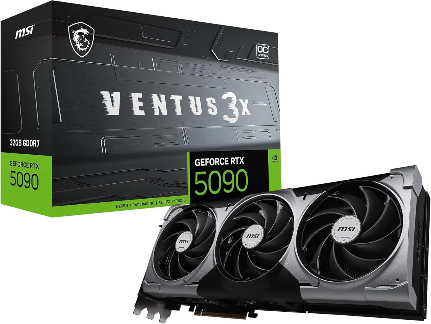 MSI NVIDIA GeForce RTX 5090 32G Ventus 3X OC Gaming Graphics Card GDDR7 512-bit, Boost Frequency up to 2452 MHz, PCIe Gen 5, DLSS 4, DP 2.1 x 3, HDMI 2.1 x 1, ATX customer photo 1