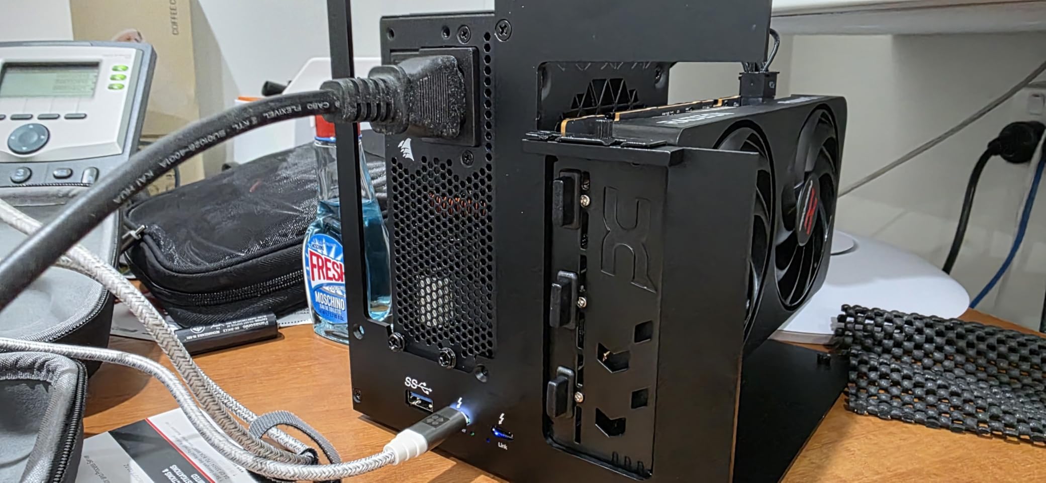 External GPU Enclosure Dock Compatible with Thunderbolt 3/4, eGPU Dock for Laptops and Gaming Handhelds, ATX Power Supply customer photo 1