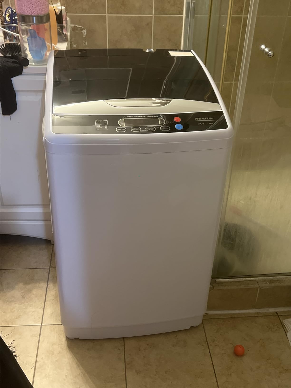ROVSUN 30LBS Washing Machine, Full-Automatic Portable Washer with Stainless Steel Drum, Electric Laundry Machine, Washer and Spin Dryer Combo with Drain Pump for Home, Apartment customer photo 2