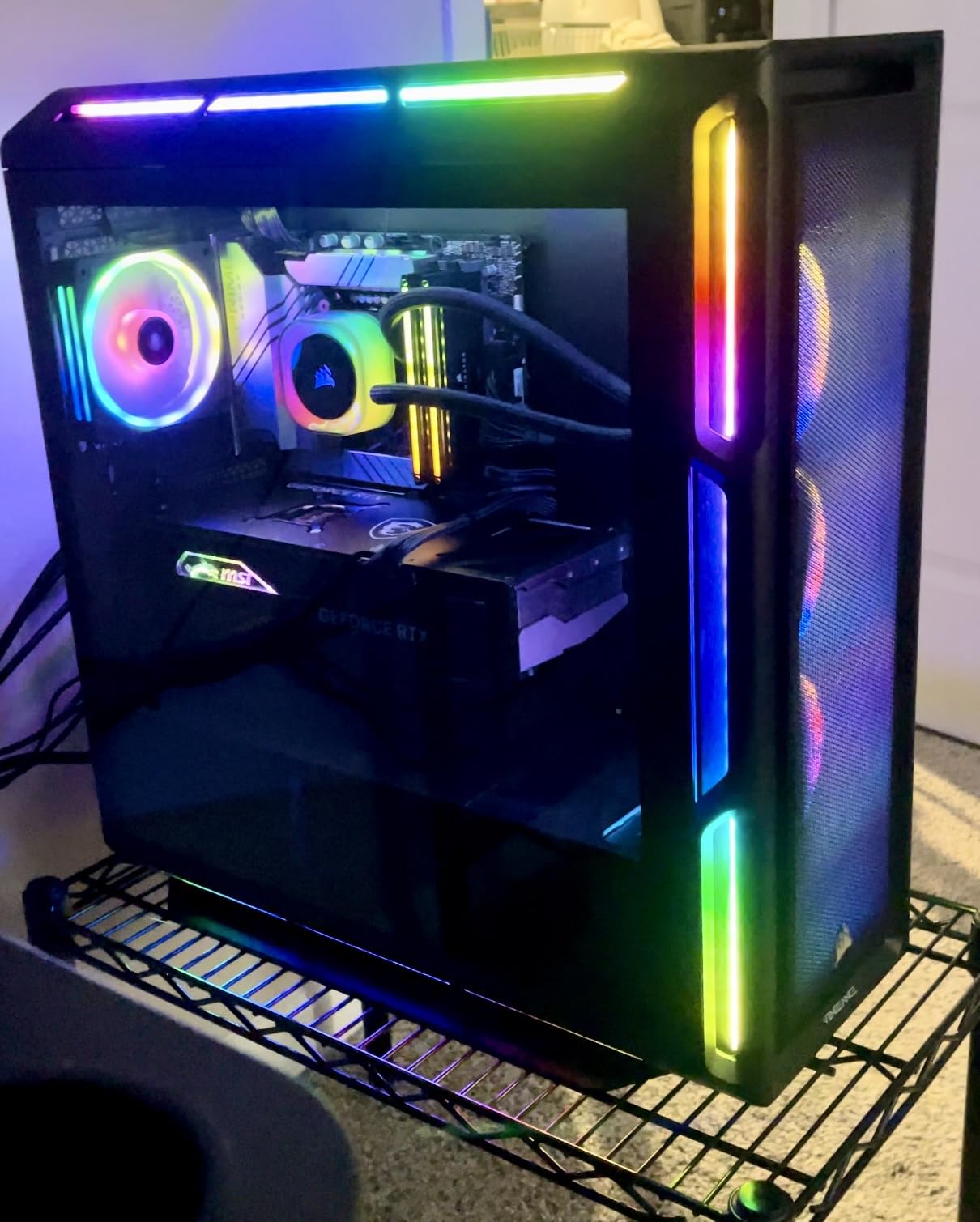 Corsair Vengeance i8200 Gaming PC - Liquid Cooled Intel Core i9 14900KF CPU - NVIDIA GeForce RTX 5080 GPU - 64GB Dominator Titanium RGB DDR5 Memory, Windows 11 Pro - 2TBx2 M.2 SSD - Black customer photo 1