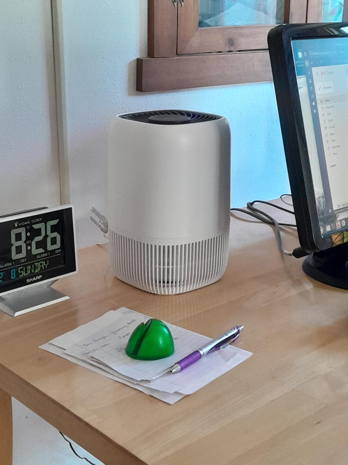 Air Purifiers for Home with H13 Quiet HEPA Filter Up to 1076 Ft² for Pet Hair, Odors, Pollen, Smoke, Compact Air Cleaner with 3 Speeds, Timer, Aroma Quiet 360°Intake Filter, White customer photo 2