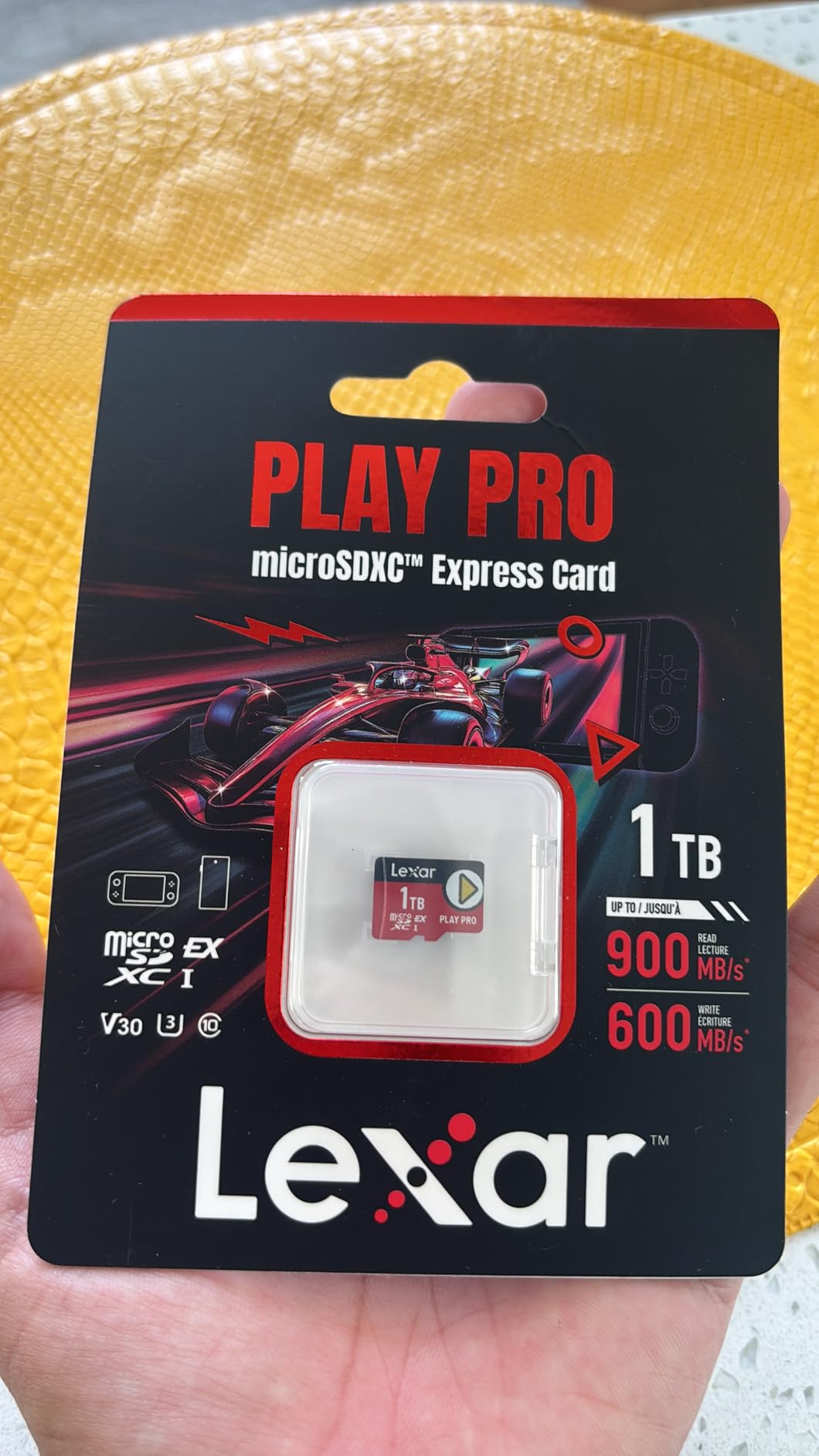 Lexar 512GB Play PRO microSD Express Card, UHS-I, C10, U3, V30, Full HD, 4K, Up to 900/600 MB/s Memory Card, Compatible w/Nintendo-Switch 2, ASUS ROG Ally, Steam Deck, Gaming (LMSXPS0512G-BNNNU) customer photo 1