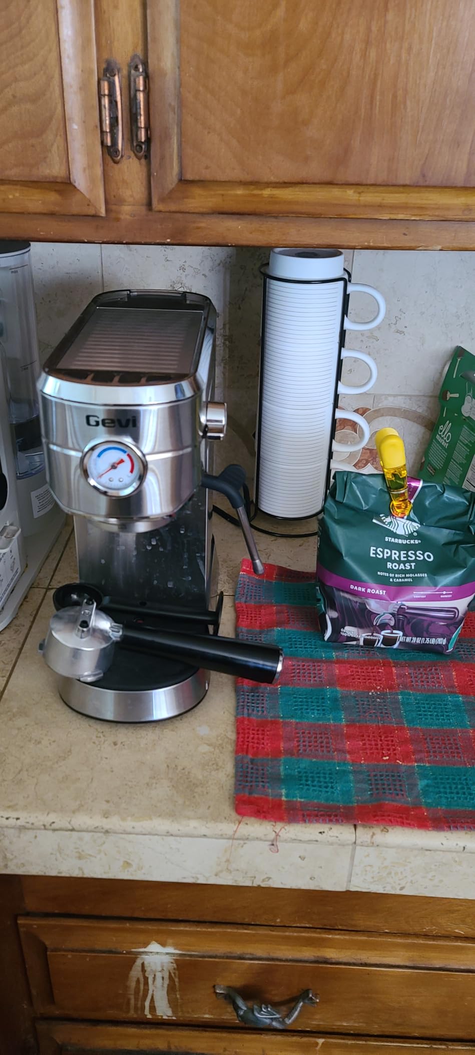 Gevi 20 Bar Compact Espresso Machine for Home,Latte、Cappuccino Coffee Maker customer photo 1