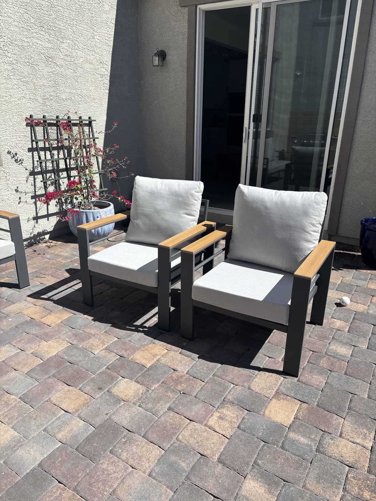 Aoxun Aluminum Patio Furniture Set 7 Seats, Oversized Outdoor Sectional with Washable Thick Cushions, Coffee Table, Patio Conversation Sets for Porch, Balcony, Deck customer photo 1