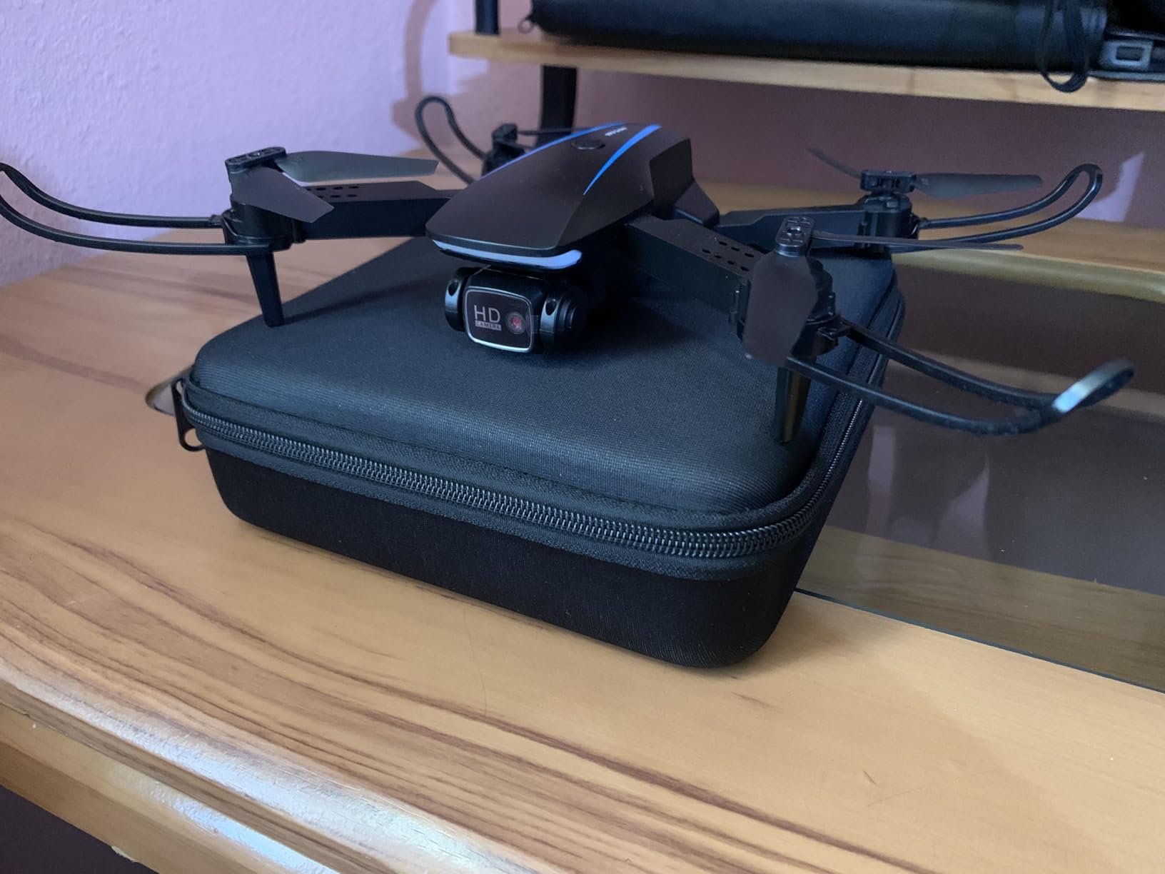 Drone with Camera - Drones for Adults, with 2 Batteries, Carrying Case, Propellers, 1080P HD Foldable Drone with Stable Hover, Trajectory Flight, Gravity Control, One Key Take Off/Land, 3D Flip customer photo 2