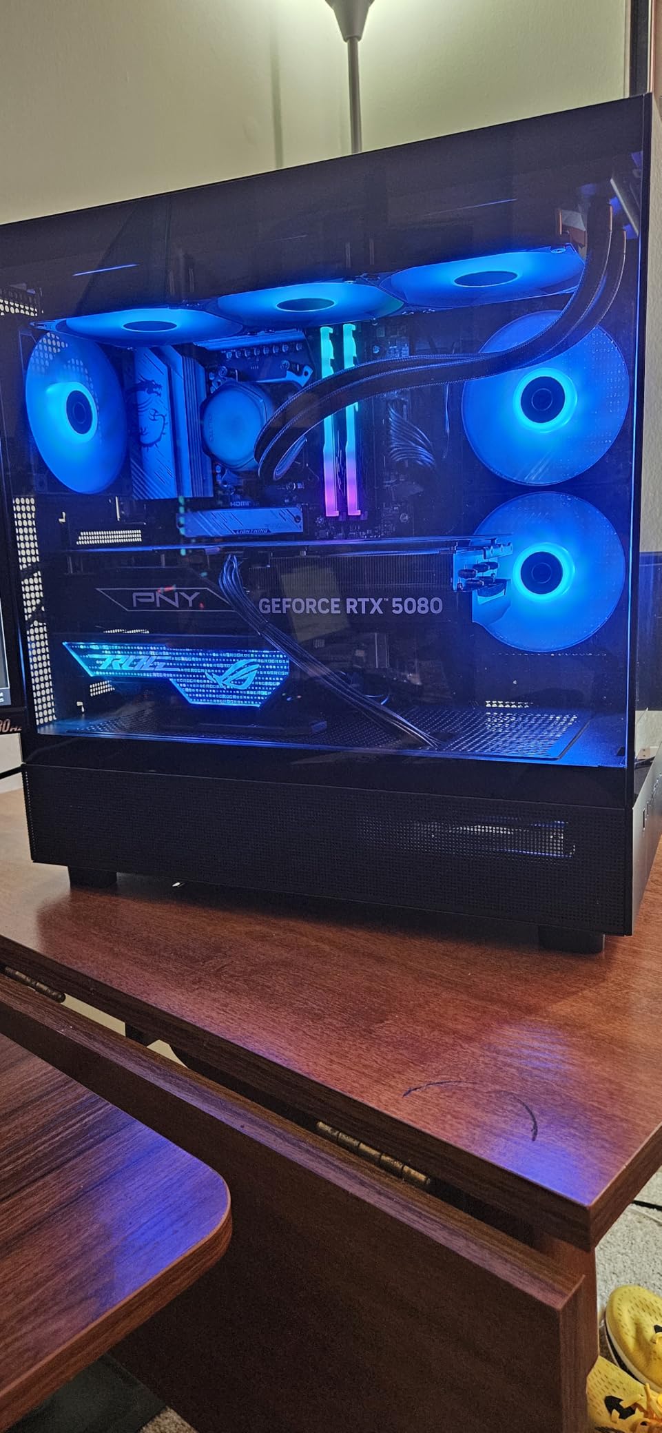 Skytech Gaming Azure 3 Desktop PC, Ryzen 7 7800X3D 4.2 GHz (5GHz), NVIDIA RTX 5080 16GB, 1TB NVMe SSD, 32GB DDR5 RAM 6000 RGB, 850W Gold ATX 3 PSU, 360mm ARGB AIO, Wi-Fi, Win 11 customer photo 1