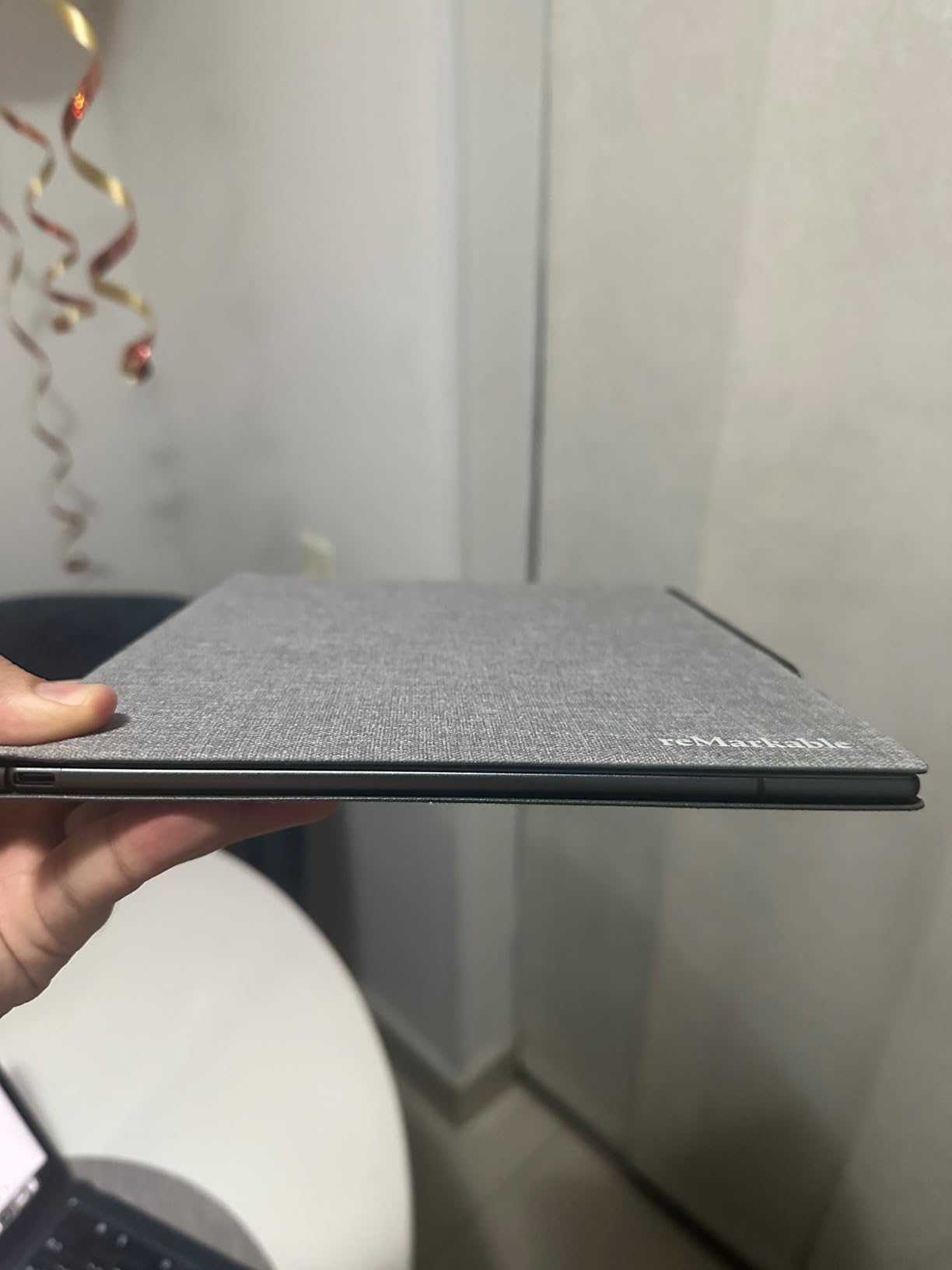 reMarkable Essentials Bundle - Gray | reMarkable 2 Paper Tablet | Includes Black and White 10.3 inch Writing Tablet, Marker Plus Pen with Eraser, Book Folio Cover in Gray Weave customer photo 2