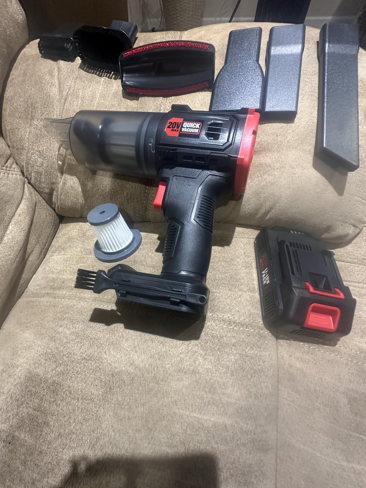 Car Vacuum Cordless, 35000PA Strong Suction Handheld Vacuum with 2 Detachable Batteries, 60Min Runtime Portable Vacuum Cleaner for Car Detailing, Pet Hair, Home Couch & Office, 350ML XL Dust Cup customer photo 2