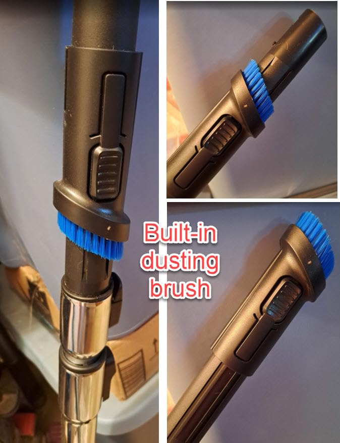 Eureka Bagless Canister Vacuum Cleaner, 1100W High Power Vacuum Cleaner for Carpets and Hard Floors HEPA Filter Extension Tube 2-in-1 Crevice Tool Floor Nozzle, NEN121WH customer photo 1