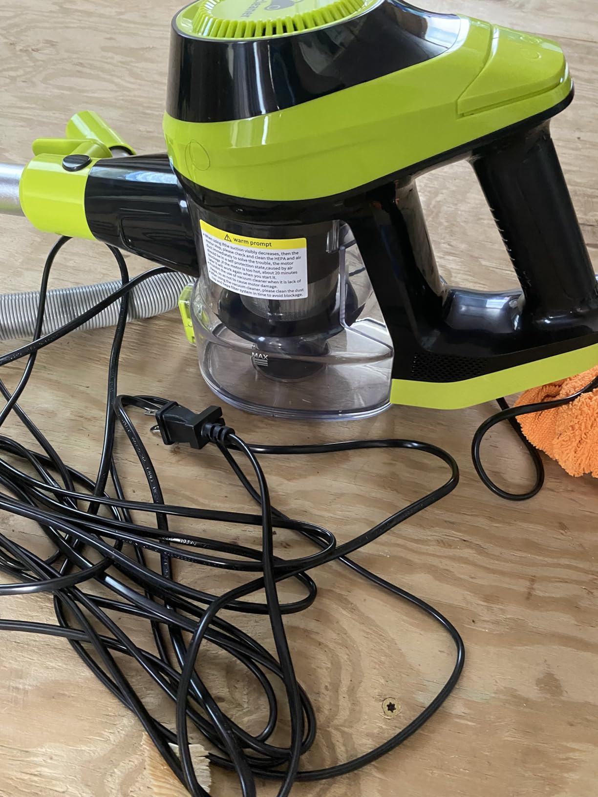 Intercleaner 23Ft Corded Vacuum Cleaner,2 Operation Mode Powerful Suction Stick,19''-30'' Adjustable Tube Handheld Vac for Hard Floors Carpets Pet Hair,Wall Mount Storage customer photo 2