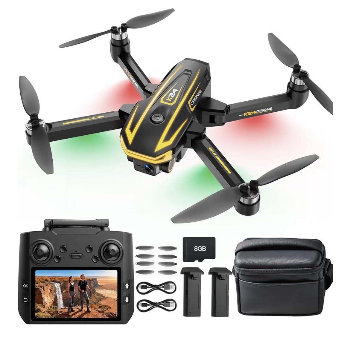 FPV Drone with Camera 4K for Adults,Big Screen on Remote Controller,2 pcs Batteries and Carrying Case,Gift for Men,Easy Fly Quadcopter for Beginners with Optical Flow Positioning customer photo 1