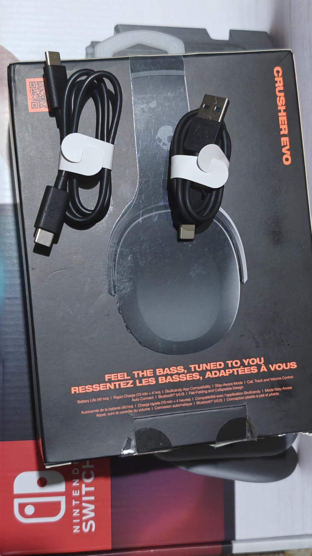 Skullcandy Crusher Evo Wireless Bluetooth Headphones with Multi-Sensory Bass, Noise Isolating Over-Ear Fit, Up to 40 Hours Battery, Microphone for iPhone Android-Primer customer photo 1