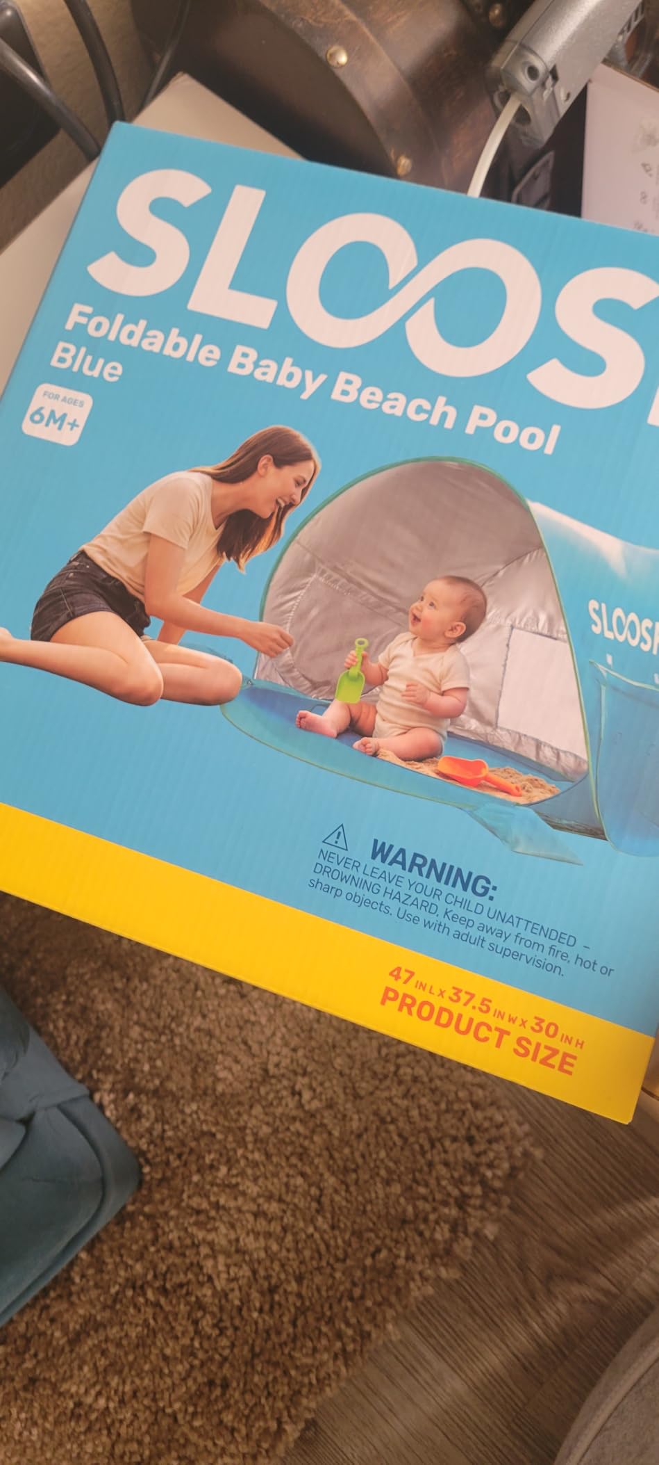 SLOOSH Baby Beach Tent - Pop Up Shade Pool, UPF 50+ UV Protection Sun Shelter for Infant, Portable Beach Pool with Carry Bag, Dual Mesh Side Panels for Toddler Outdoor Travel Camping customer photo 1