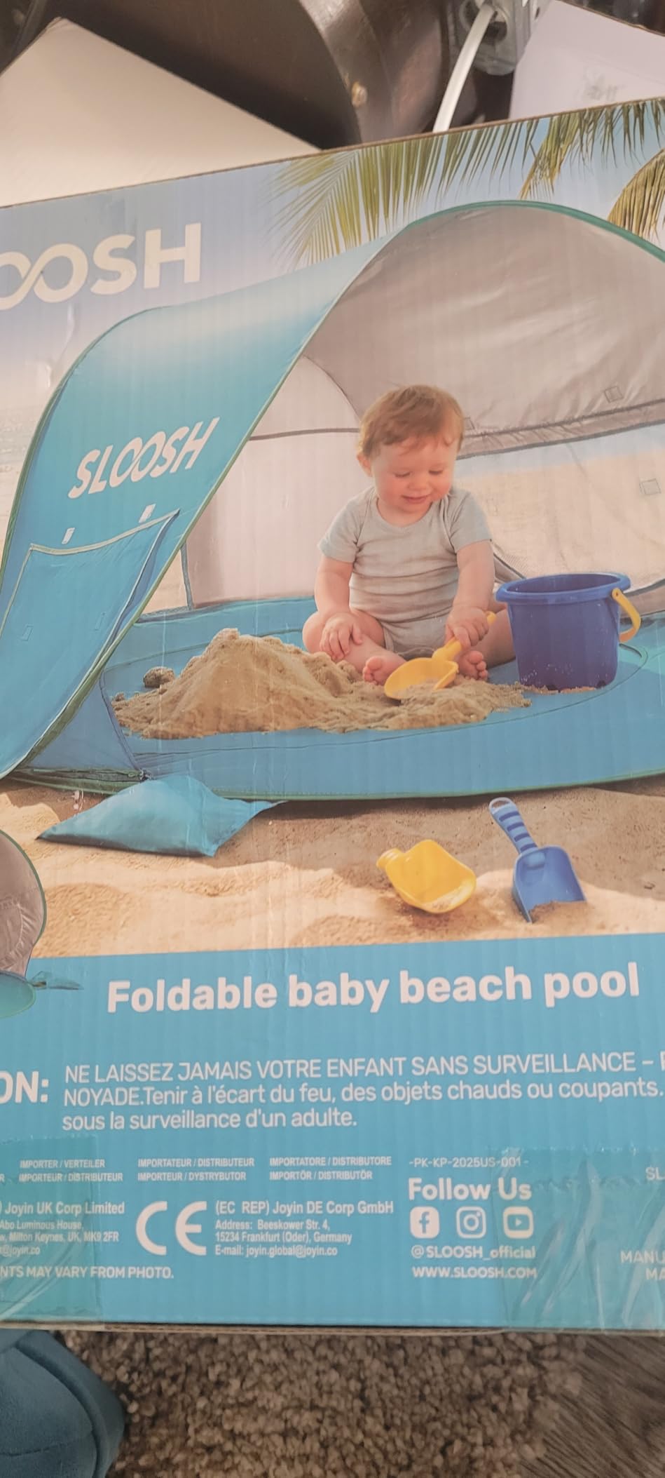 SLOOSH Baby Beach Tent - Pop Up Shade Pool, UPF 50+ UV Protection Sun Shelter for Infant, Portable Beach Pool with Carry Bag, Dual Mesh Side Panels for Toddler Outdoor Travel Camping customer photo 2