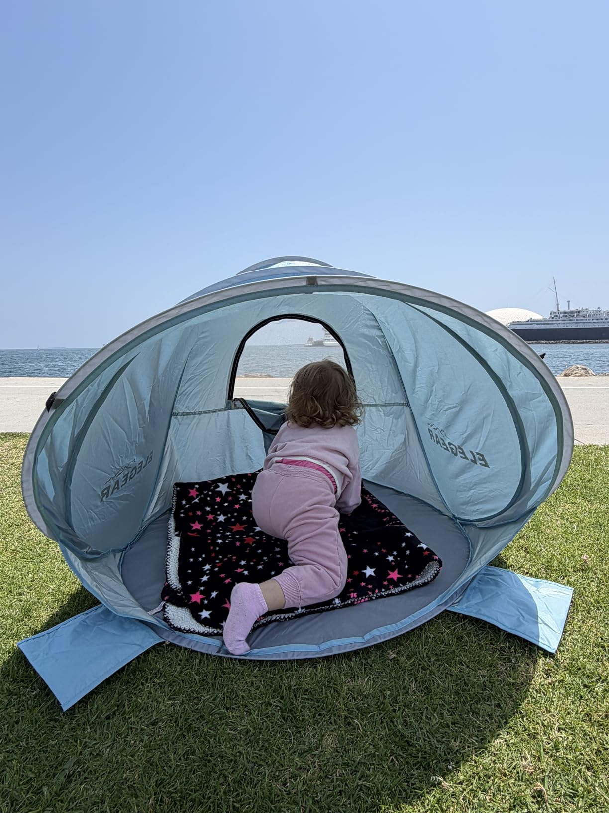 Best Baby Beach Tents: Elegear Pop Up Baby Beach Tent with Mini Canopy,