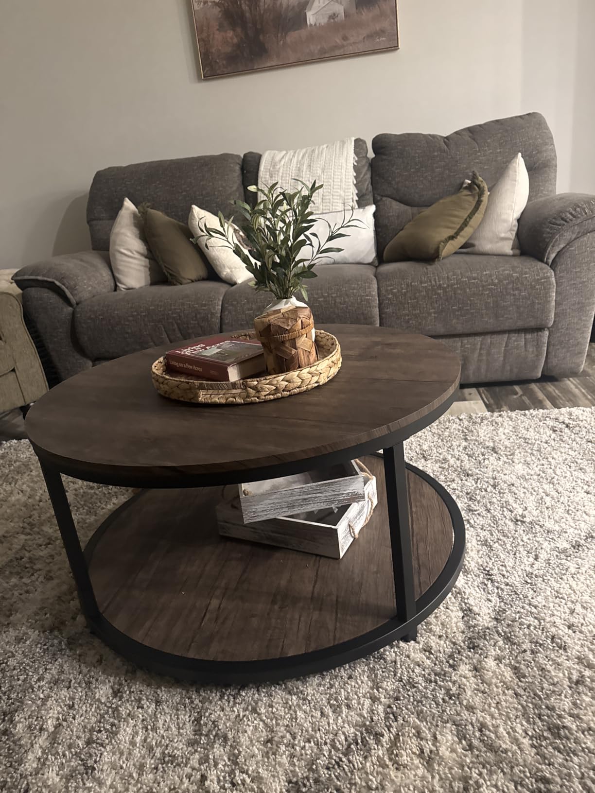 SAFAVIEH Hudson Shag Collection Area Rug - 8' x 10', Ivory & Grey, Modern Trellis Design, Non-Shedding & Easy Care, 2-inch Thick Ideal for High Traffic Areas in Living Room, Bedroom (SGH281A) customer photo 2