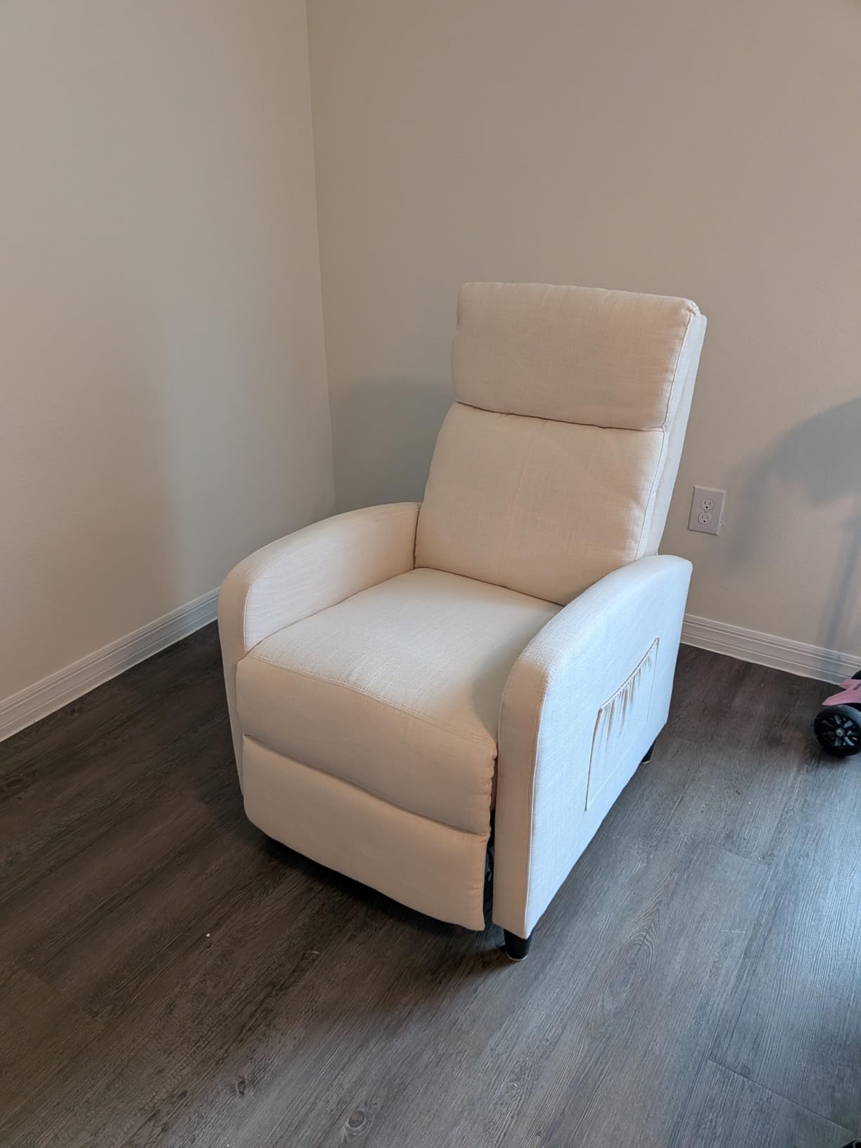 JUMMICO Recliner Chair Adjustable Home Theater Single Recliner Sofa Furniture with Thick Seat Cushion and Backrest Modern Living Room Recliners (Fabric, Aurora Grey) customer photo 1
