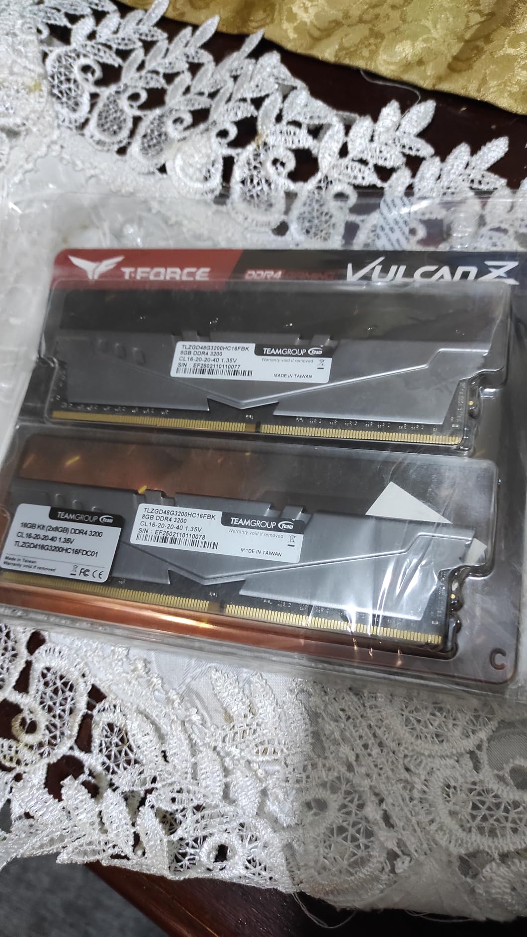 TEAMGROUP T-Force Vulcan Z DDR4 DRAM 16GB Kit (2x8GB) 3200MHz Desktop Memory Module (PC4-25600) CL16 Ram (Gray) customer photo 1