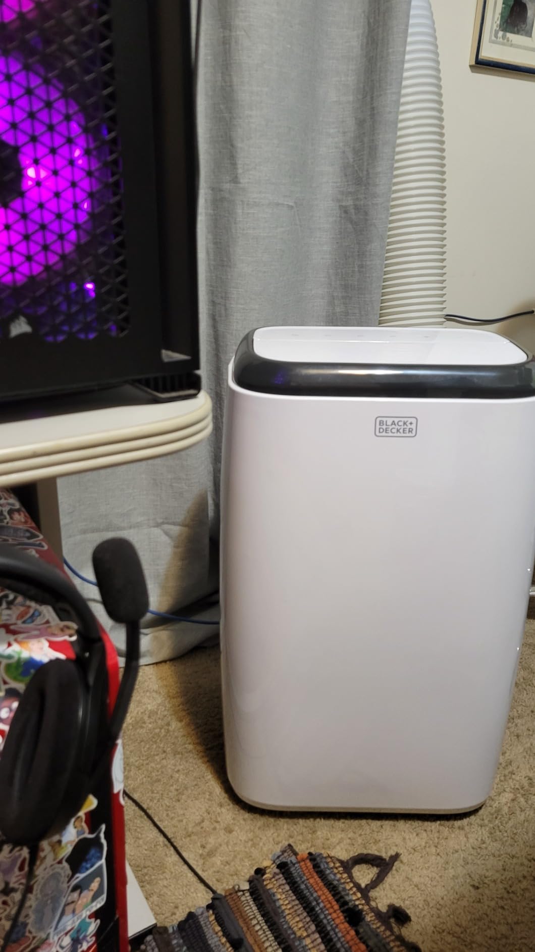 Black+Decker Portable Air Conditioner, 8,000 BTU (5,000 BTU SACC) for Rooms Up To 350 Sq. Ft., Portable AC with Full Function Remote Control & Window Kit, BPP05WTB, White customer photo 1