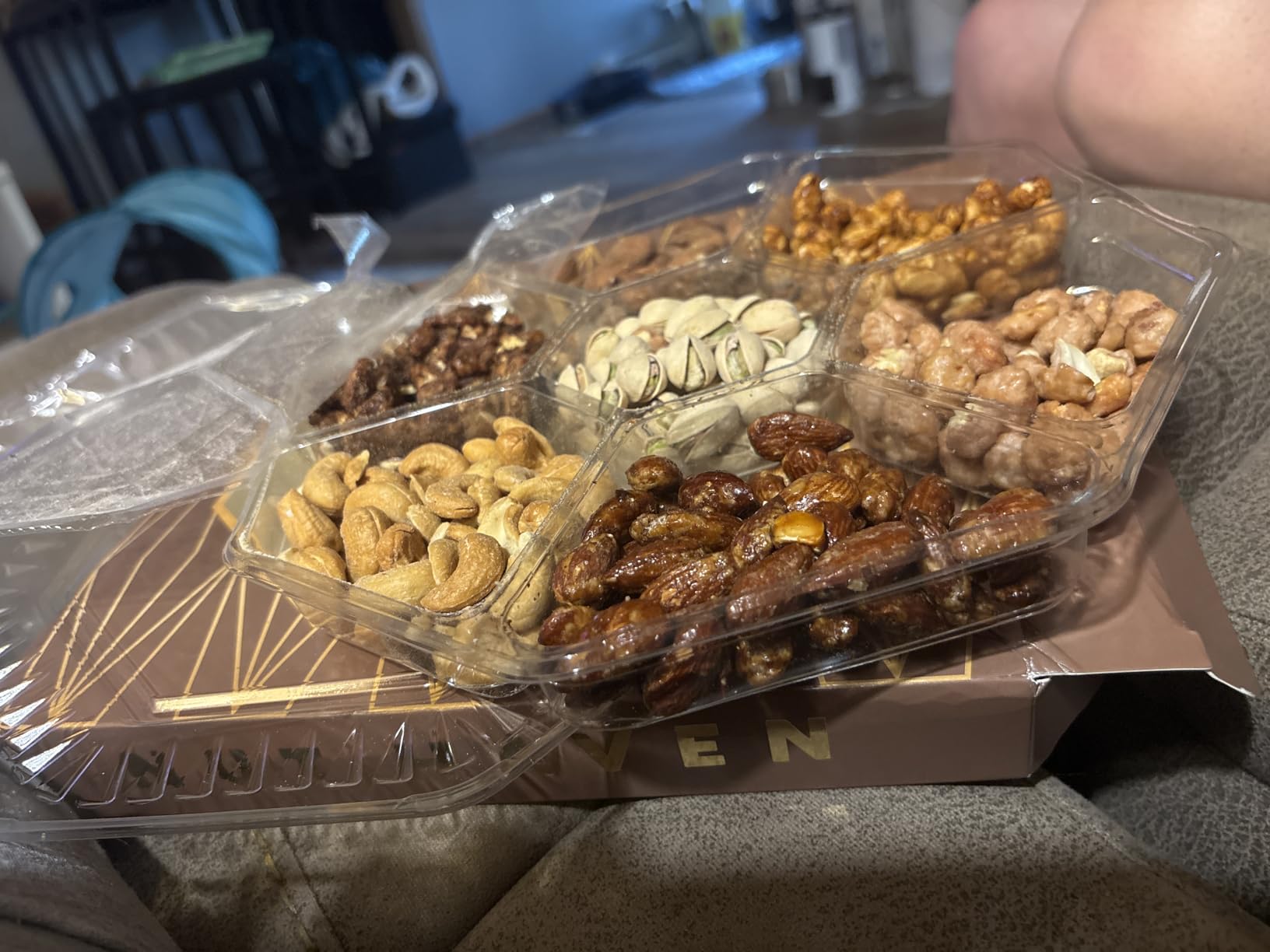 Fathers Day Nuts Gift Basket - Assortment of Sweet & Roasted Salted Gourmet Nuts - Food Gift Box for Dad customer photo 2