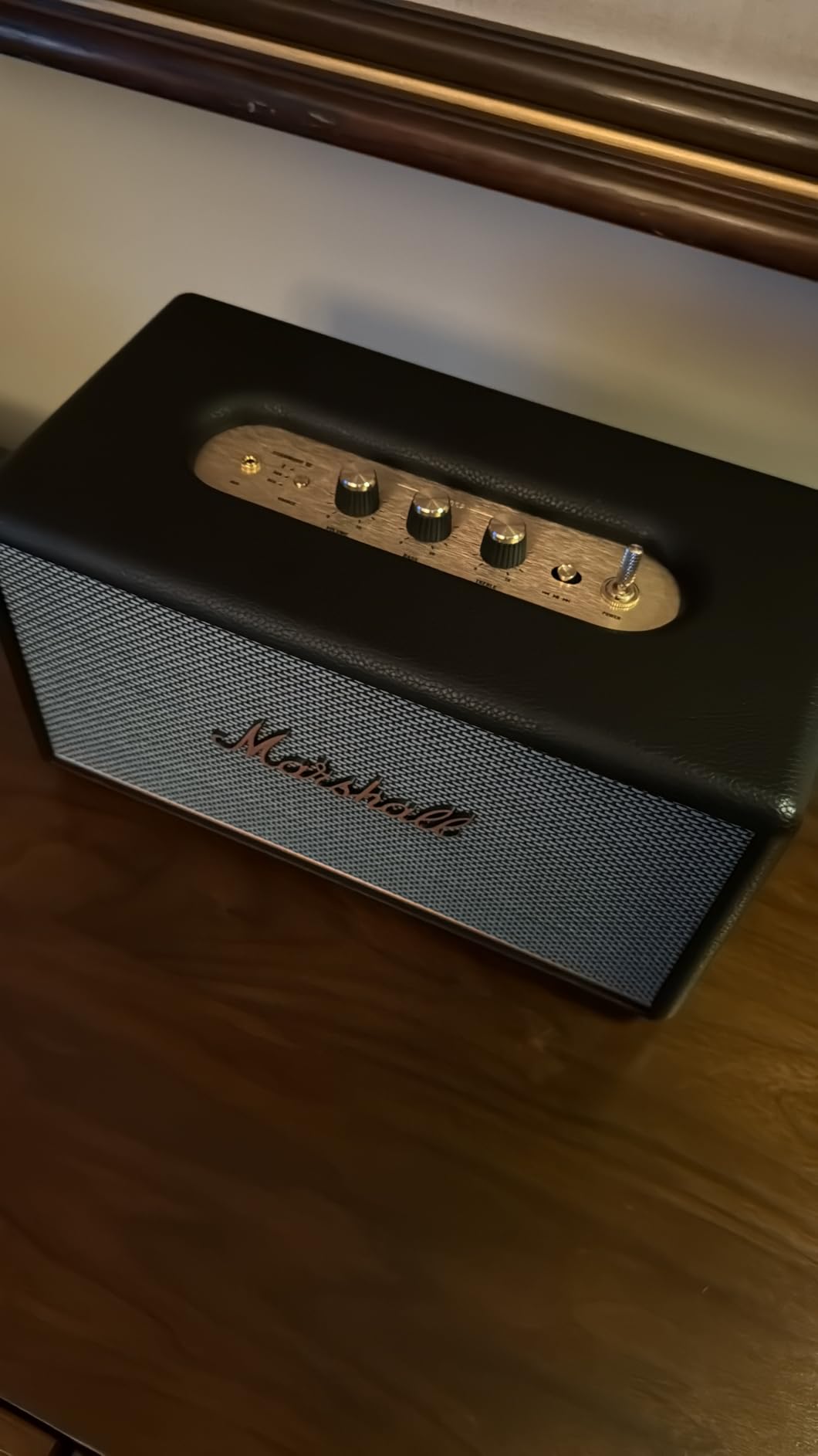 Marshall Stanmore III Bluetooth Home Speaker - Loud Stereo Sound with Bass and Treble Controls, Plug-in Powered, RCA and 3.5mm Aux Inputs, Black customer photo 2