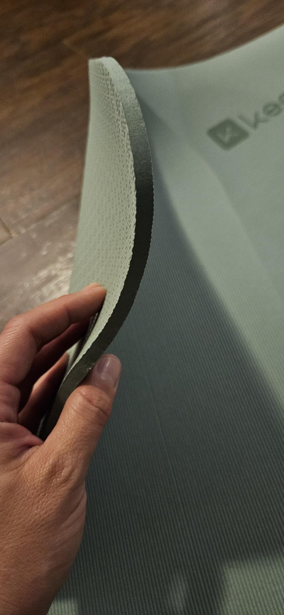 KEEP Extra Wide Yoga Mat, 7mm Thick 72 x 32 Exercise Mat | 7mm thick Extra wide yoga mat with carry strap for home workout, yoga, exercise and Pilates customer photo 1