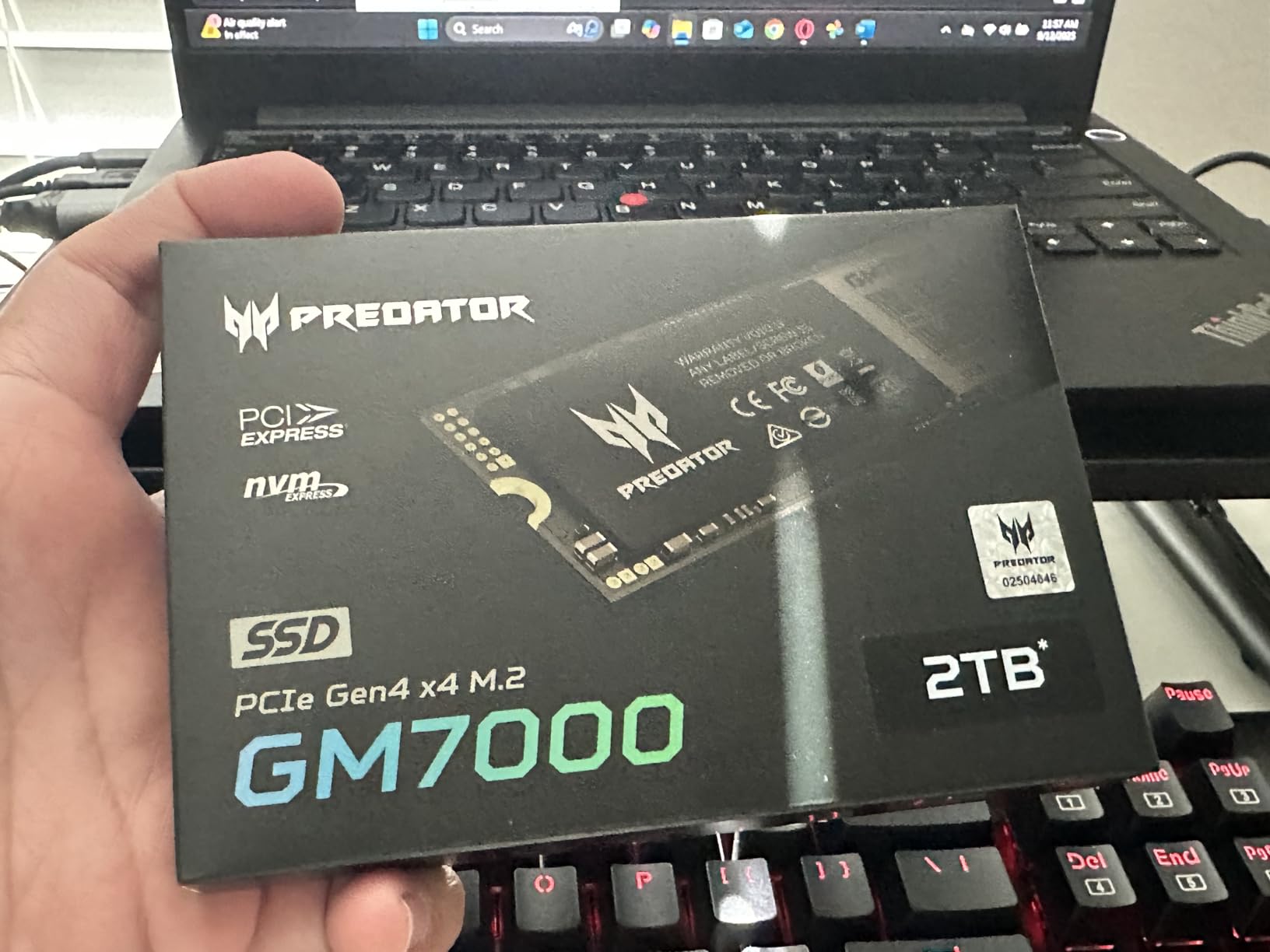Predator M.2 SSD 4TB GM7000 with DRAM cache NVMe 1.4 customer photo 2