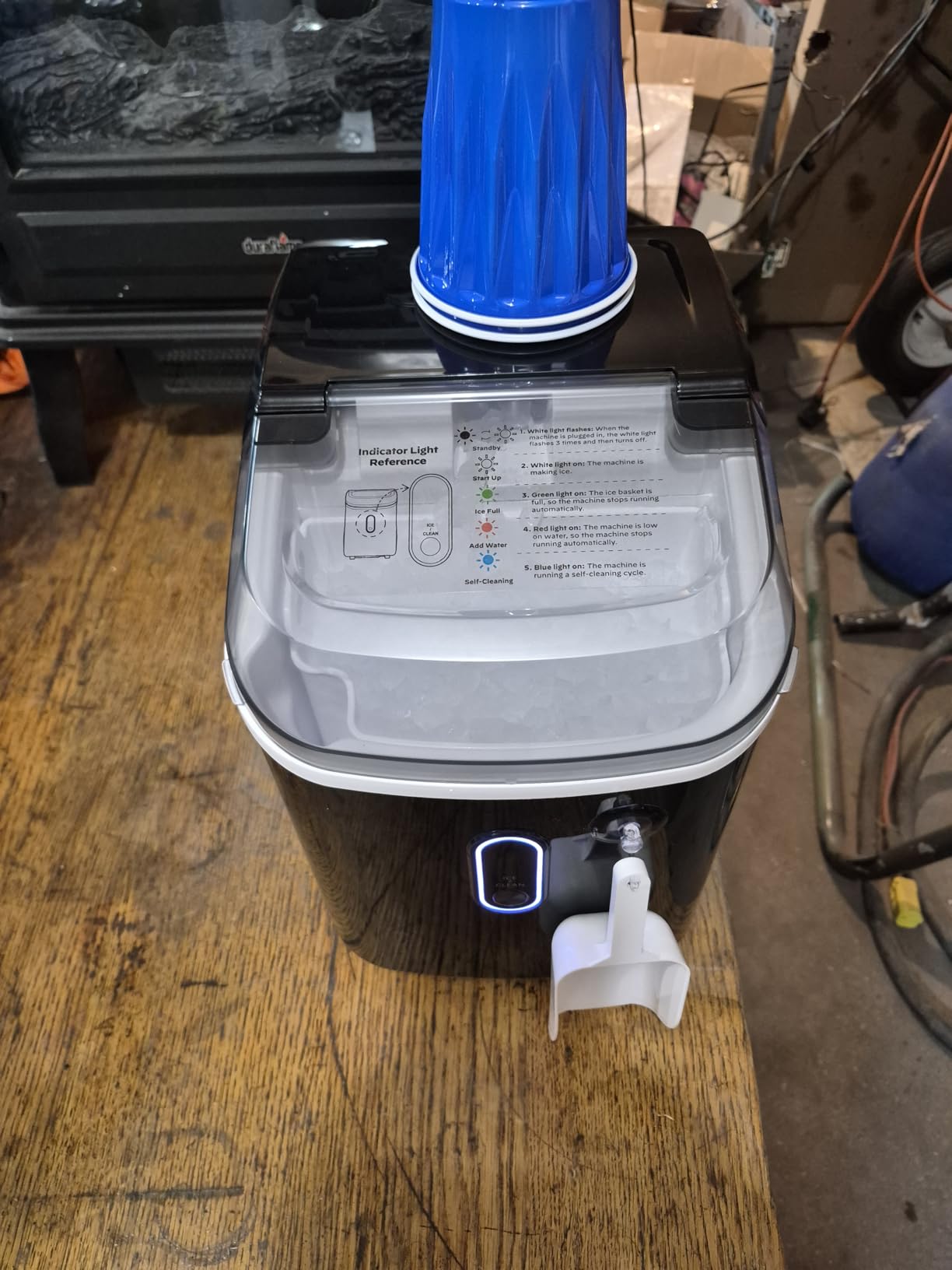 Nugget Ice Maker Countertop, Silonn Chewable Pellet Ice Machine with Self-Cleaning Function, 36lbs/24H Portable Ice Makers customer photo 1