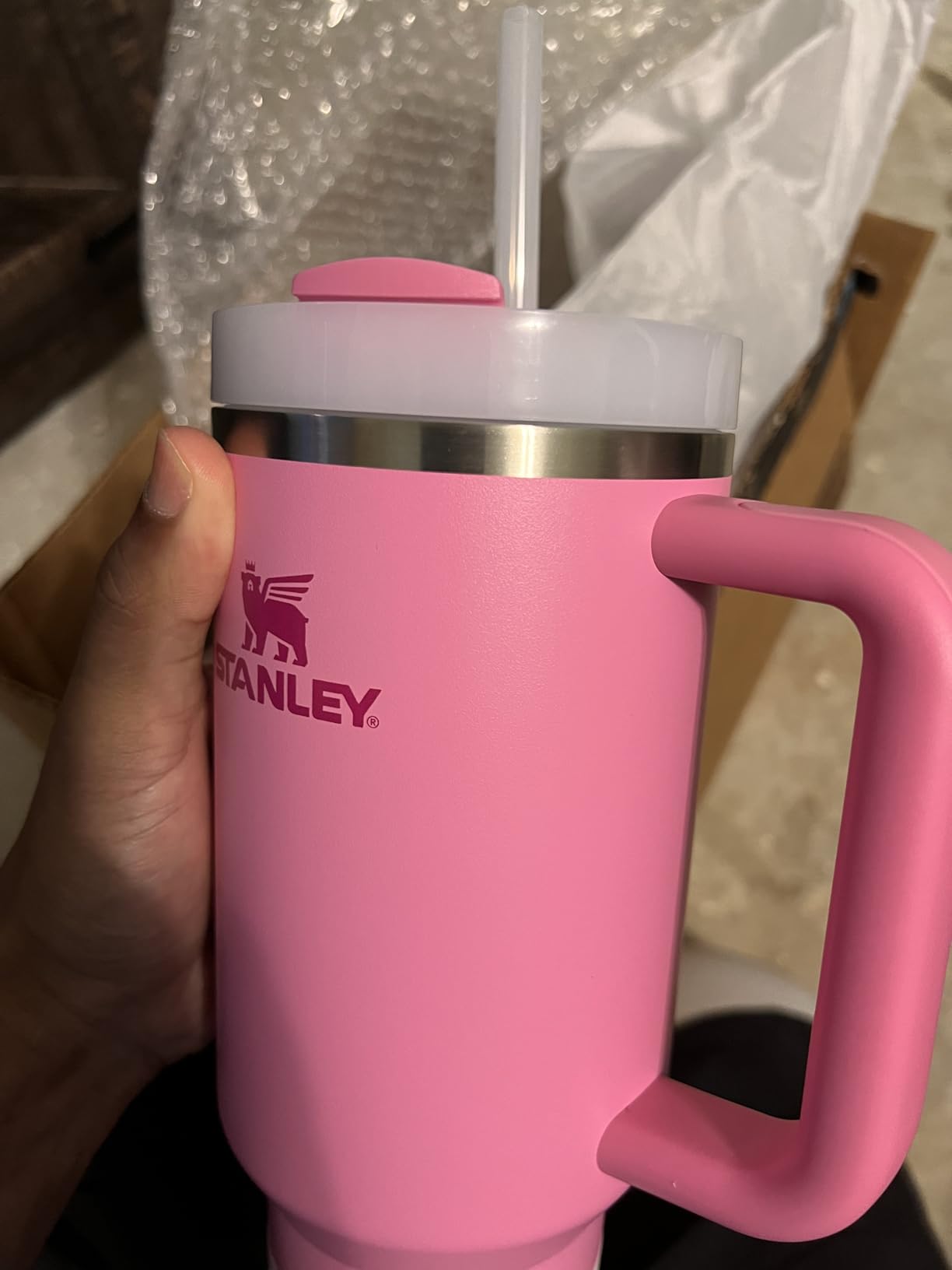 STANLEY Quencher H2.0 Tumbler with Handle and Straw 30 oz | Flowstate 3-Position Lid | Cup Holder Compatible | Insulated Stainless Steel | Rose Quartz 2.0 customer photo 2