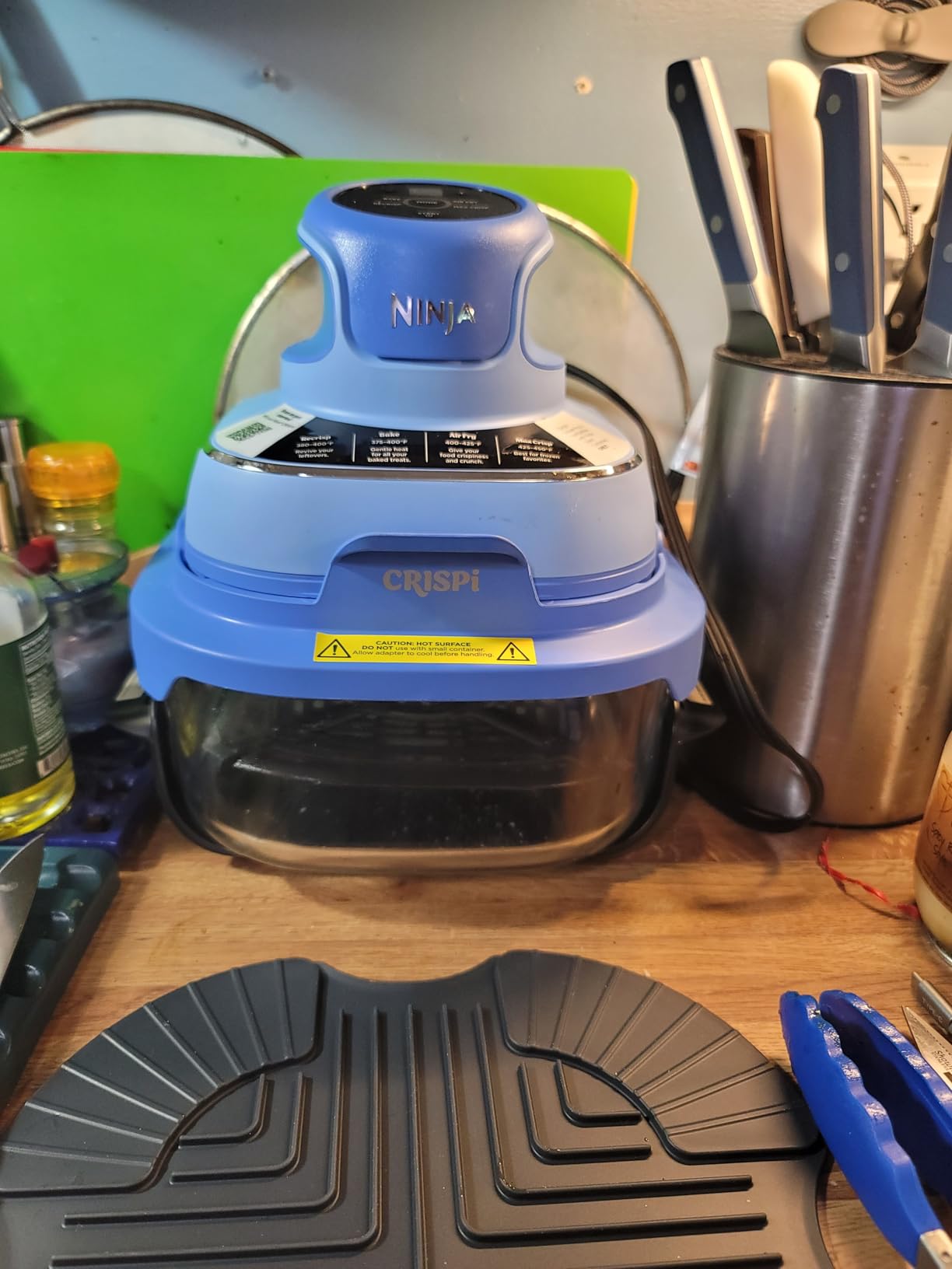 Ninja Crispi 4-in-1 Glass Air Fryer, 450F, Non Toxic, 4QT and 6 Cup Containers with Lids, Dishwasher Safe, Stone, 1 Count, FN101ST customer photo 2