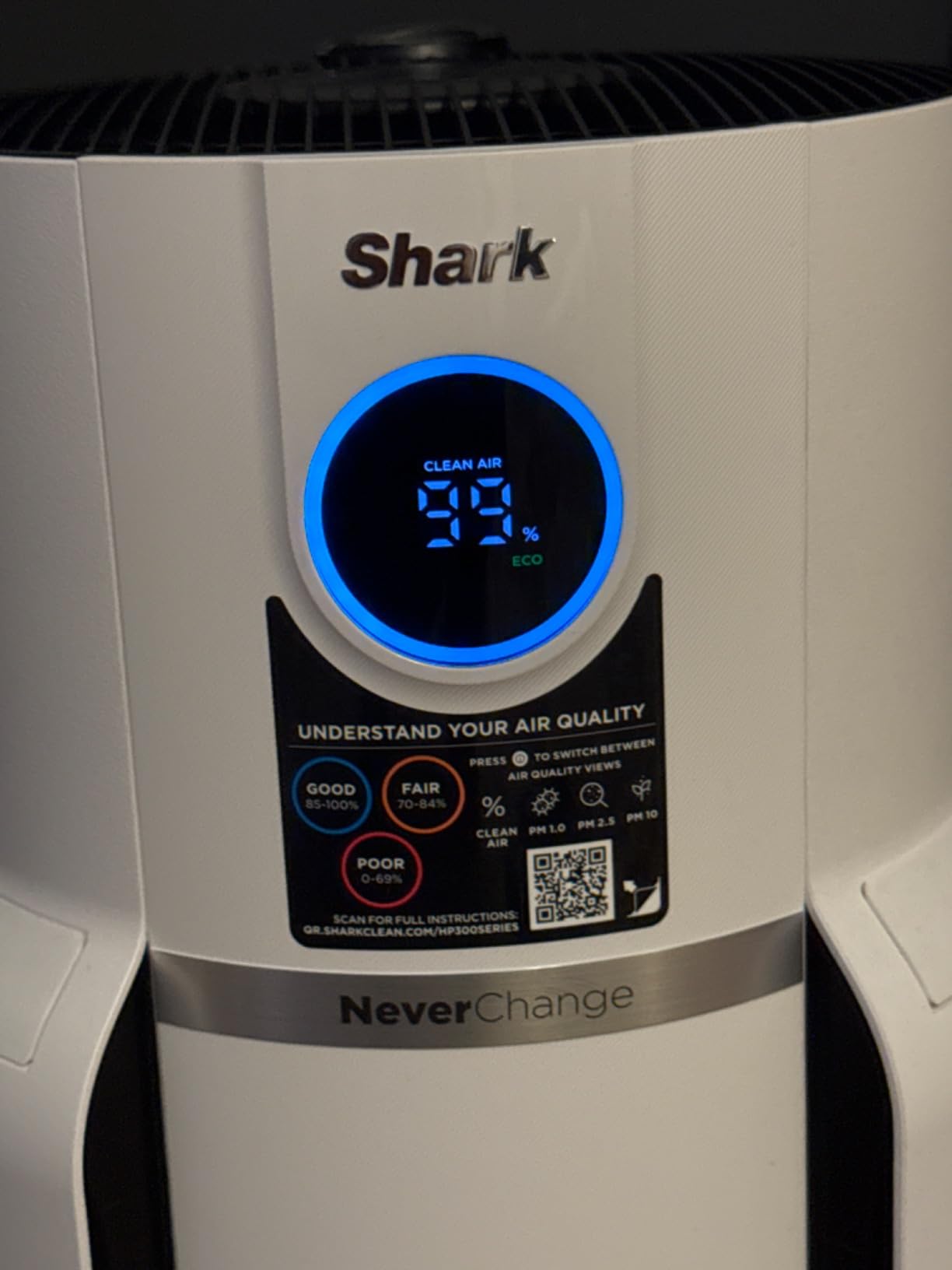 Shark Air Purifier for Home, NeverChange Compact Pro, for Bedroom, Nursery, Home Office, Dorm, HEPA-Exceeding Filter, Captures Pollutants, Pet Dander, Dust, Odor, Smoke, and More, HP071BRN, Winter Fog customer photo 1