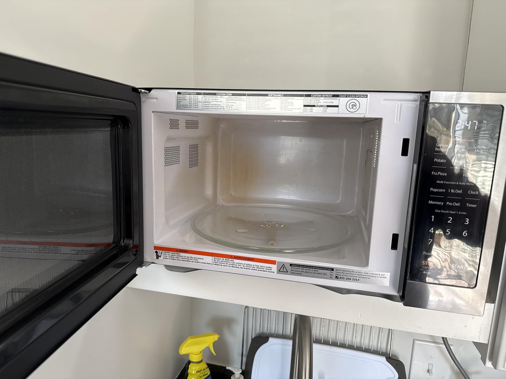 TOSHIBA ML4-EM12PA(BS) Countertop Microwave Oven with Stylish Design As Kitchen Essentials, Smart Sensor, 13 Auto Menus & Mute Function, 1.2 Cu Ft with 12.4