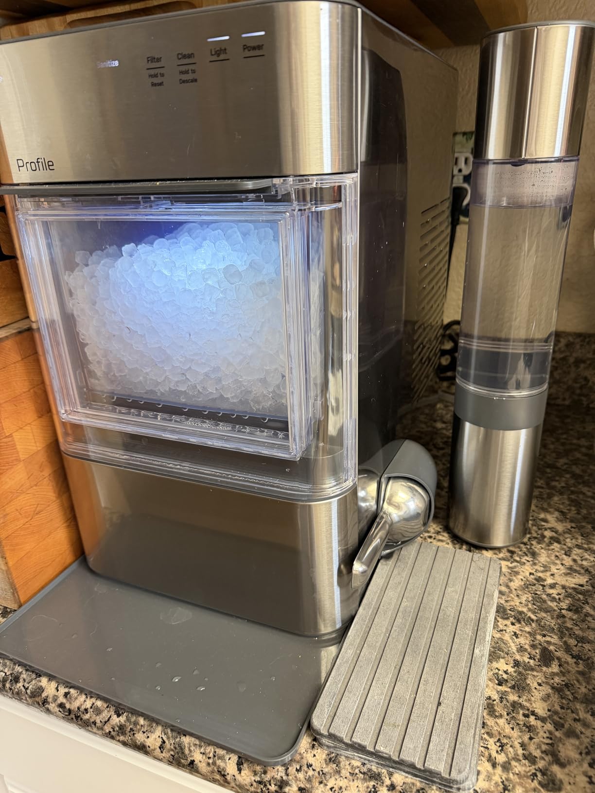 GE Profile Opal 2.0 Ultra Nugget Ice Maker with .75 Gallon Side Tank and Scale Inhibiting Filter, 38 lbs in 24 Hours, WiFi & Smart Connected, Stainless Steel customer photo 2