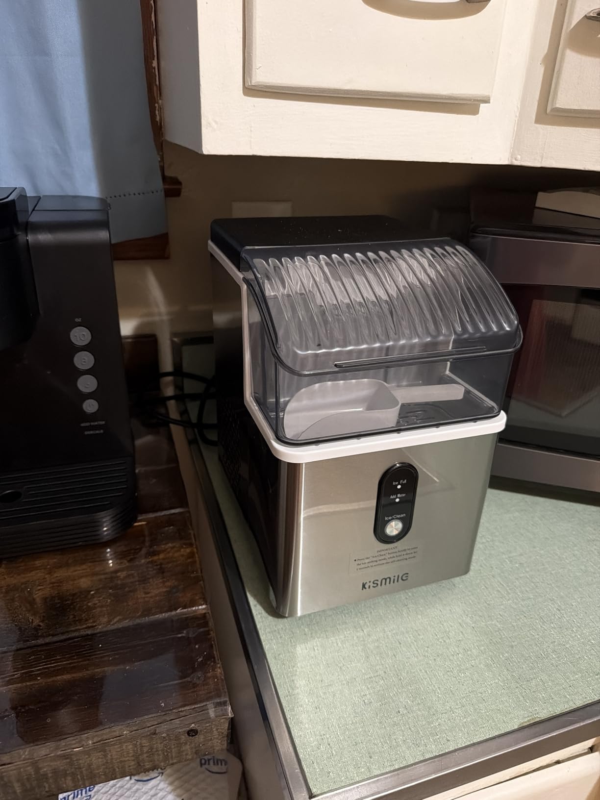 Kismile Nugget Ice Makers Countertop, Portable Ice Machine with Crushed Ice, 35lbs/Day, Self-Cleaning customer photo 2