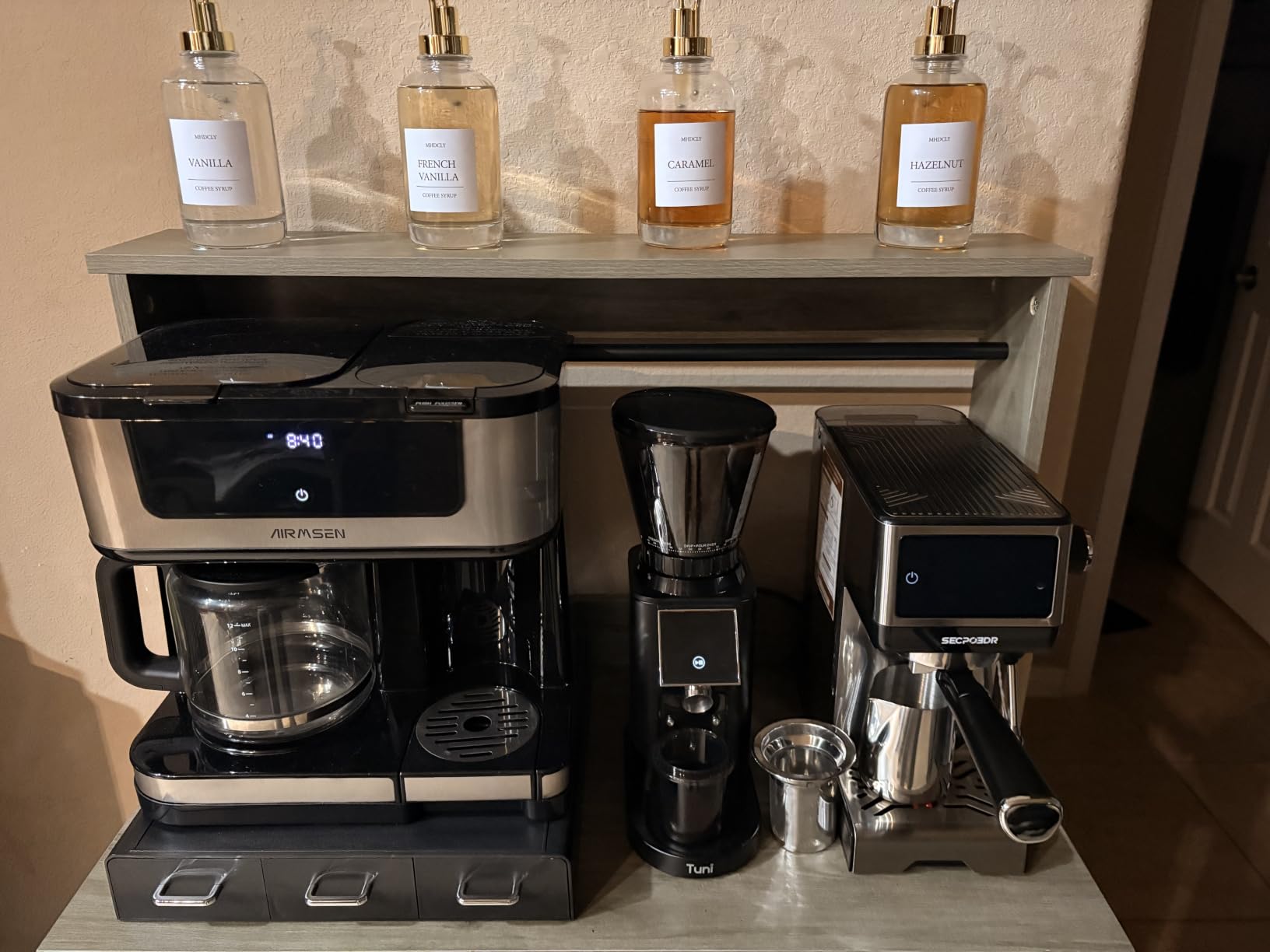 AIRMSEN 12-Cup Programmable Dual Coffee Maker - Single Serve Machine for K-Cup Pods & Ground, 1000W Fast Brew, Delay Start, 2H Keep Warm, Touchscreen, 60oz Tank, Glass Carafe - Home & Office customer photo 1