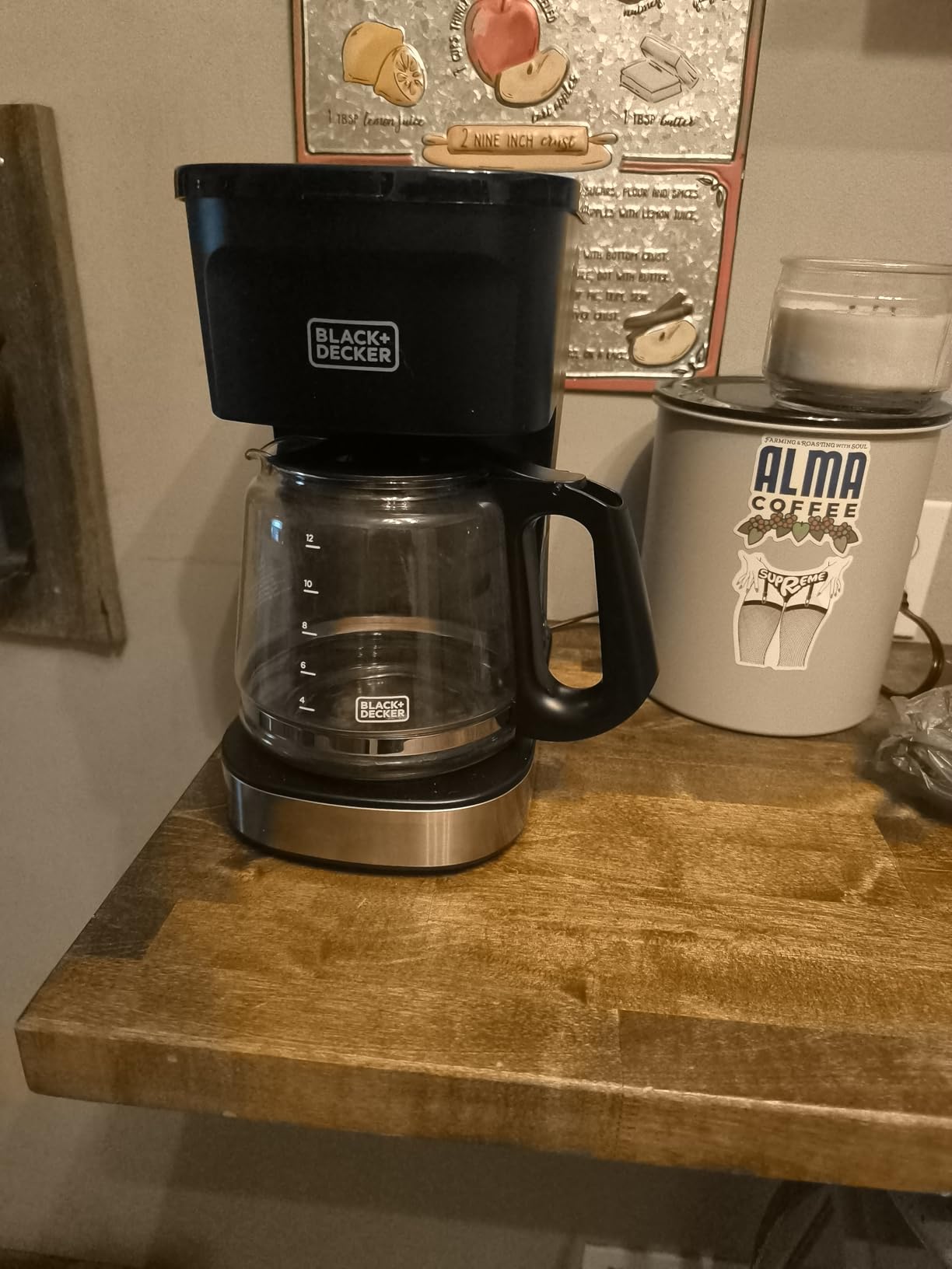 BLACK+DECKER CAFECRAFT 12-Cup Coffee Maker, One-Switch Drip Coffeemaker with Vortex Showerhead Technology, Sneak-A-Cup, Keep Warm Function, Stainless Steel customer photo 1