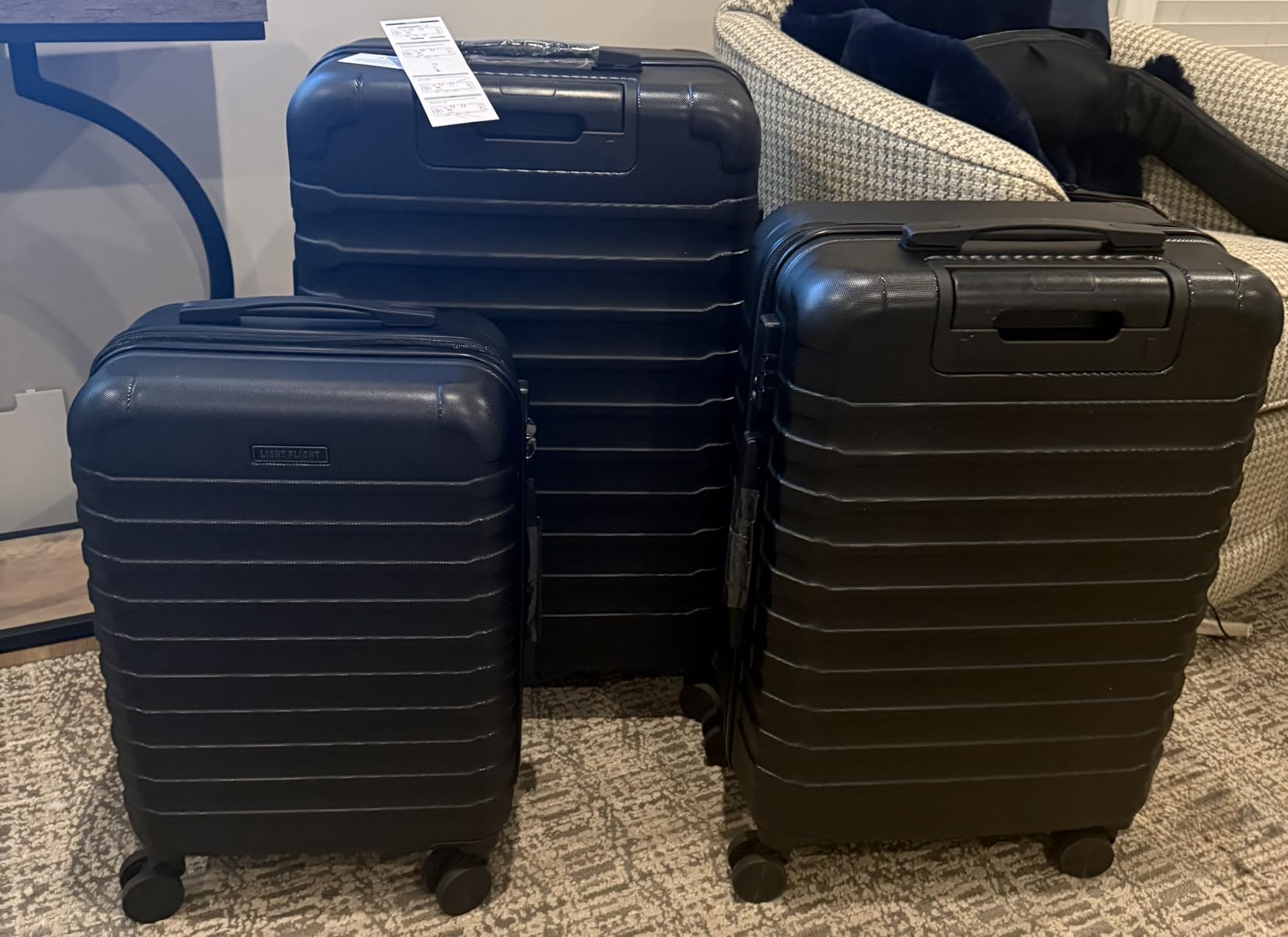 Luggage Sets, 3 Piece Durable Suitcase Set with Spinner Wheels, 3 Pcs Hardside Lightweight luggage with TSA Lock, Large Checked Travel Suitcases, 20/24/28 Inch, Rose Purple customer photo 2