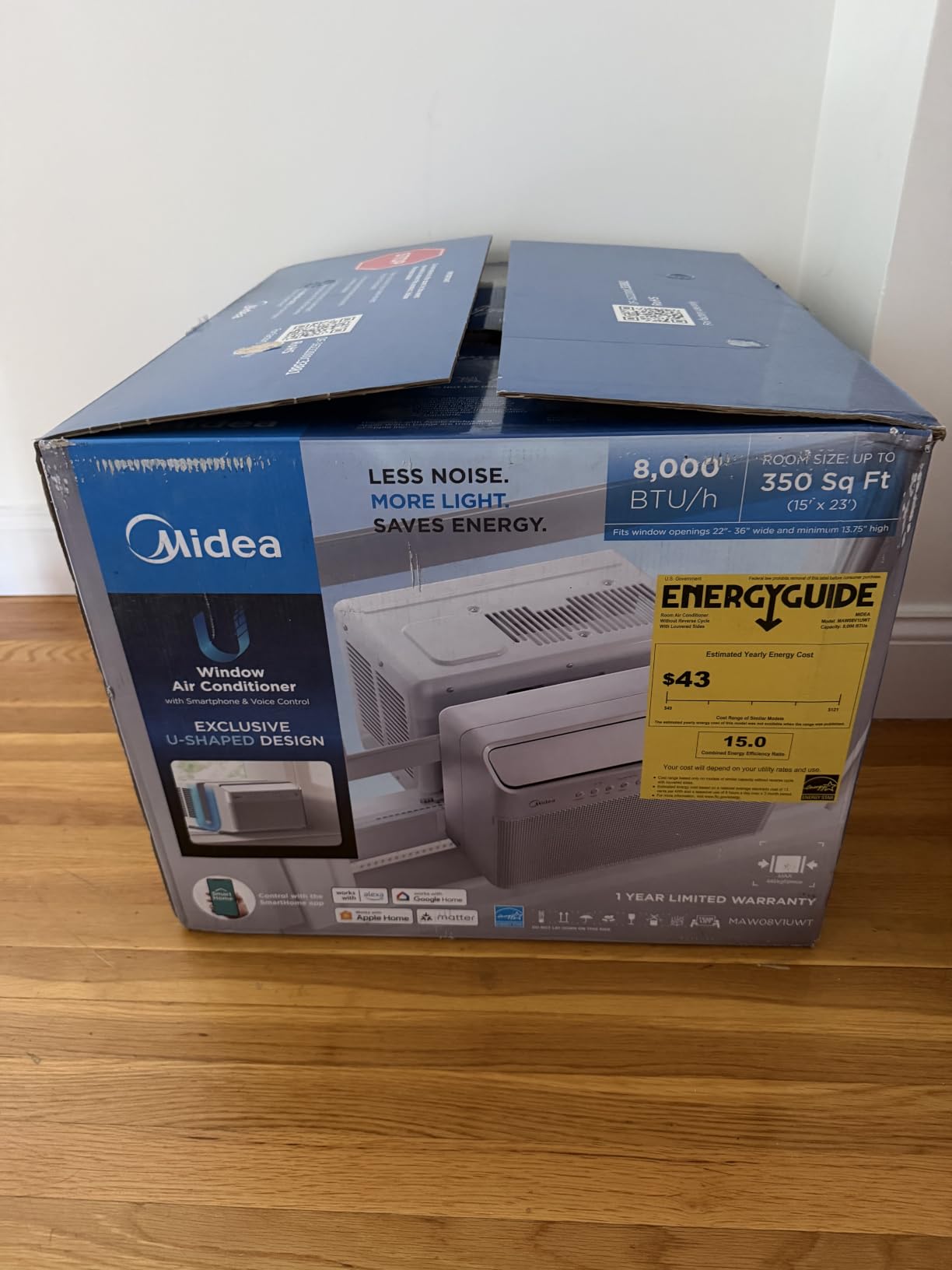 Midea 8,000 BTU U Shaped Smart Inverter Window Air Conditioner - Cools 350 Sq Ft, Ultra Quiet with Open Window Operation - Alexa/Google Assistant Compatible (2026 Edition) customer photo 2