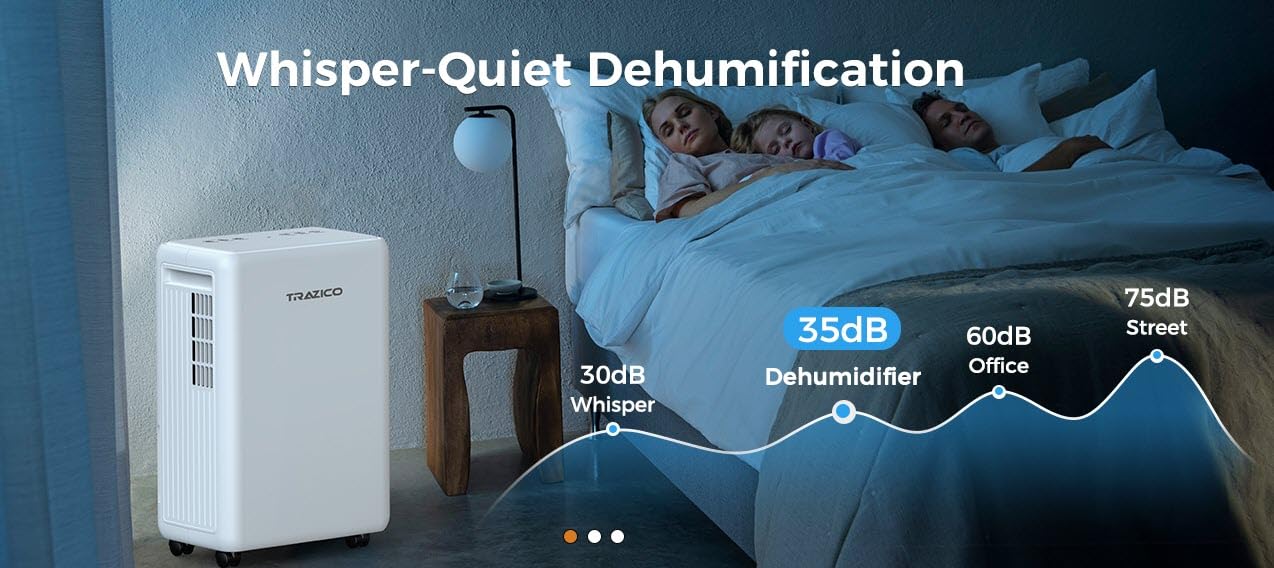 1500 Sq.ft Dehumidifier for Basement, Trazico Max 21 Pint/Day Dehumidifiers for Home, Large Room, Bedroom with Drain Hose, Quiet Smart Humidity Control, 3 Modes, 24H Timer, Auto Defrost customer photo 1