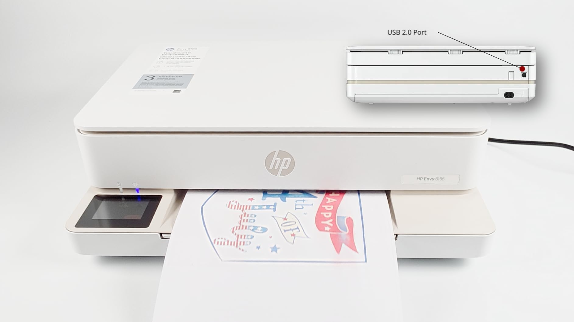 HP Envy 6155 Wireless All-in-One Color Inkjet Printer, Print, Scan, Copy, Duplex Printing Best-for-Home, AI-Capable (C2WR7A) Portobello customer photo 2
