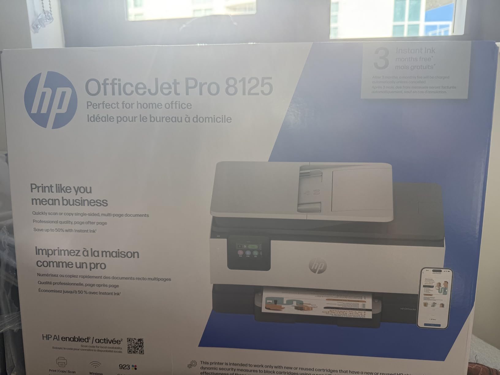 HP OfficeJet Pro 8125 Wireless All-in-One Color Inkjet Printer, Print, Scan, Copy, ADF, Duplex Printing Best-for-Home Office, AI-Capable (C2VJ4A) customer photo 2