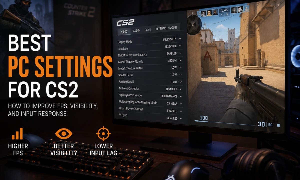 Best PC Settings for CS2: How to Improve FPS, Visibility, and Input Response