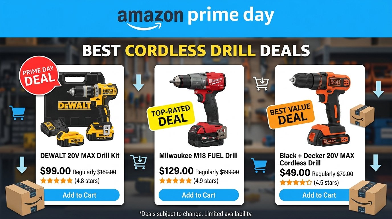 12 Best Amazon Prime Day Cordless Drill Deals (July 2026)