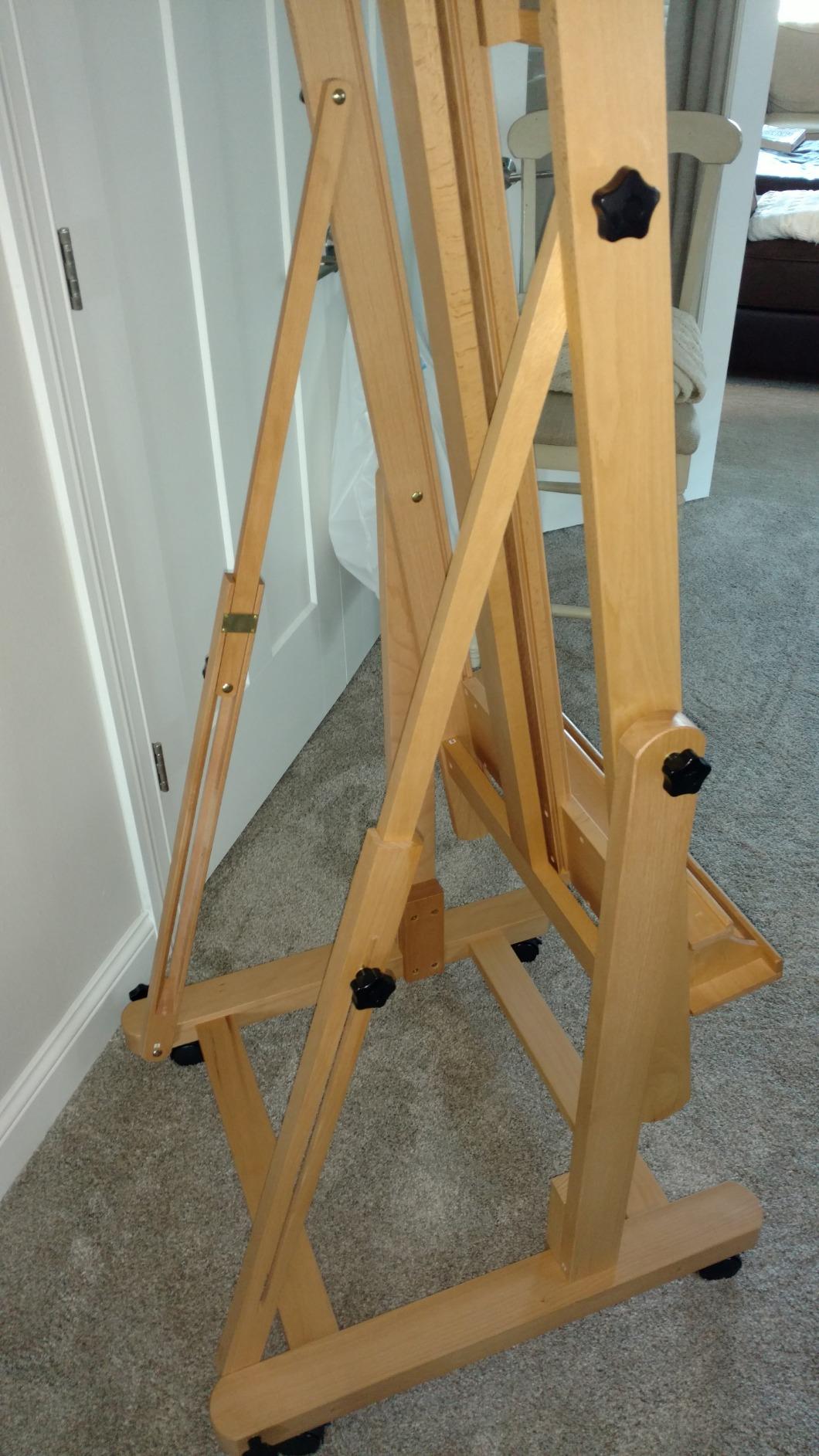 U.S. Art Supply Heavy Duty Extra Large Adjustable Wood H-Frame Easel customer photo 1