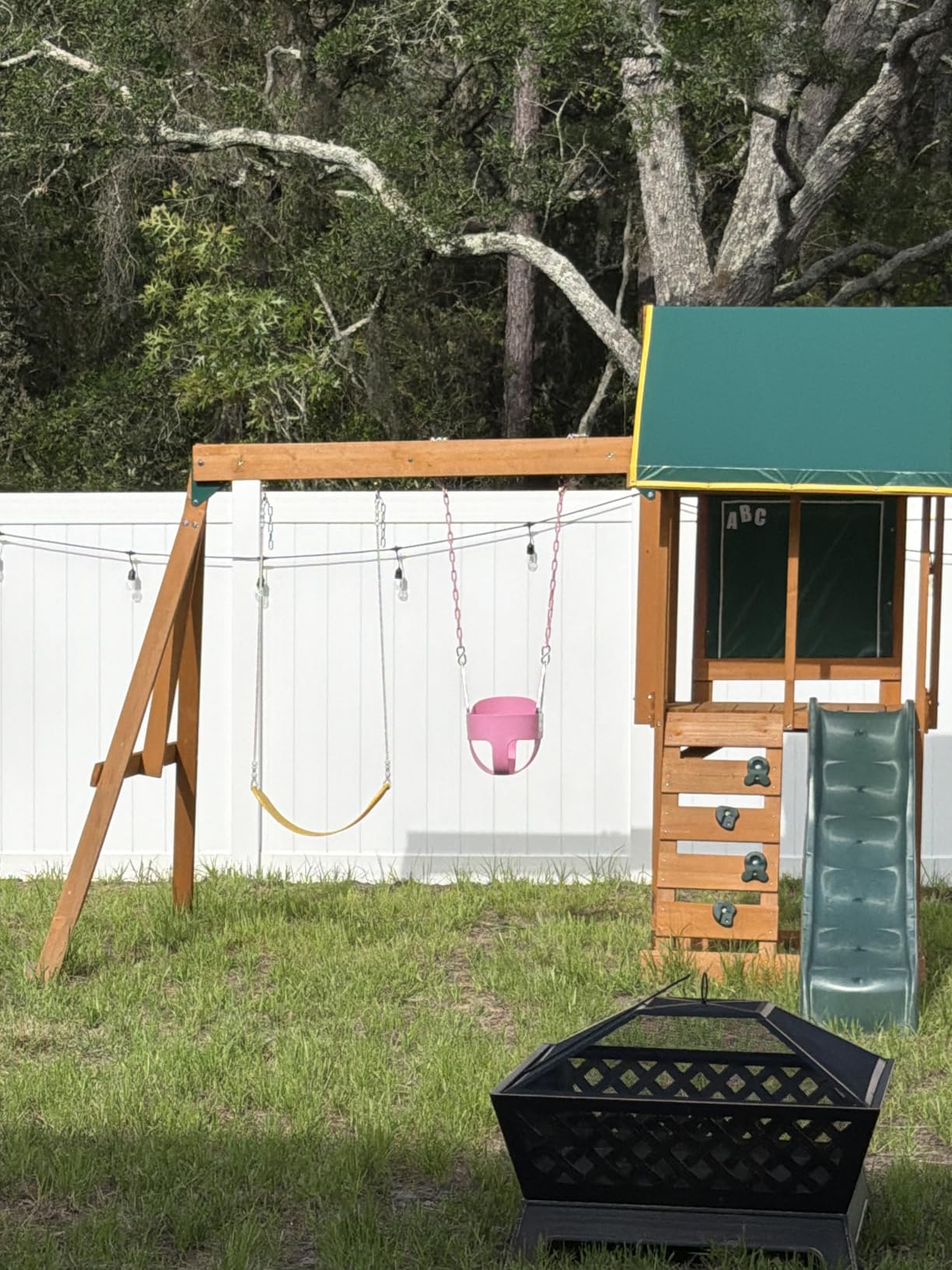 KidKraft Appleton Wooden Swing Set, (Amazon Exclusive) customer photo 1