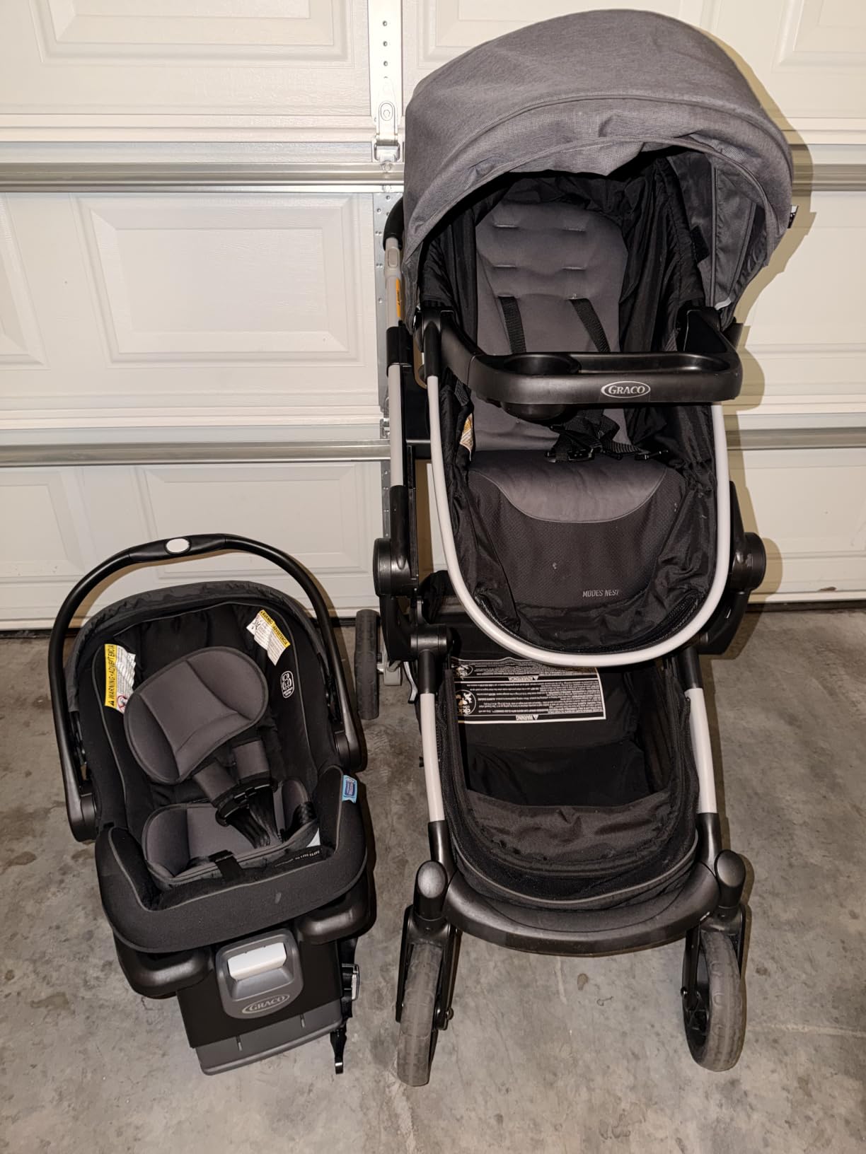 Graco Modes Nest Travel System, 3-in-1 Modular Carseat Stroller Combo, Includes the SnugRide DLX Infant Car Seat and Baby Stroller, Adjustable Slide2Me Car Seat Carrier to Toddler Stroller, Sullivan customer photo 1
