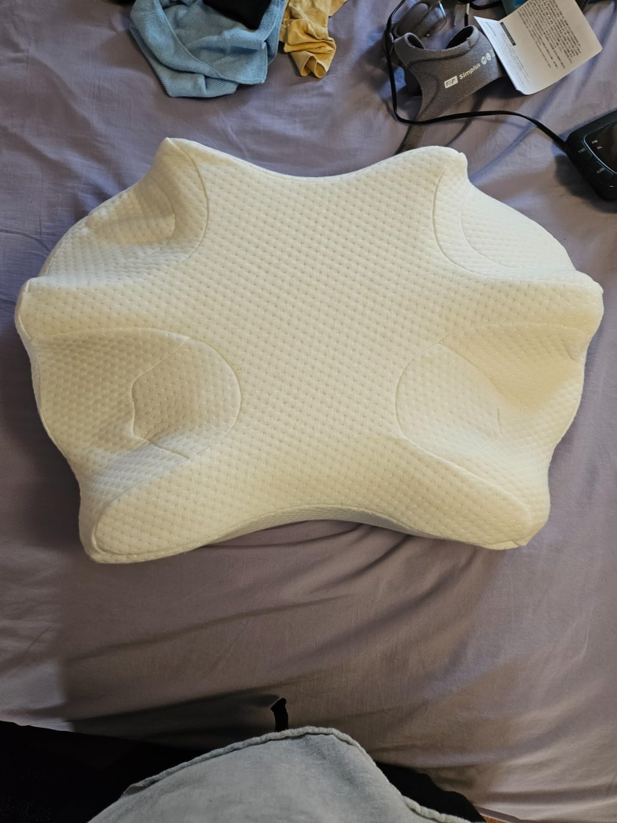 Lunderg CPAP Pillow for Side & Back Sleepers - Memory Foam | Adjustable Height - 2 Pillowcases Included - Reduce Air Leaks & Mask Pressure for Better Sleep - Works with ALL Masks customer photo 2